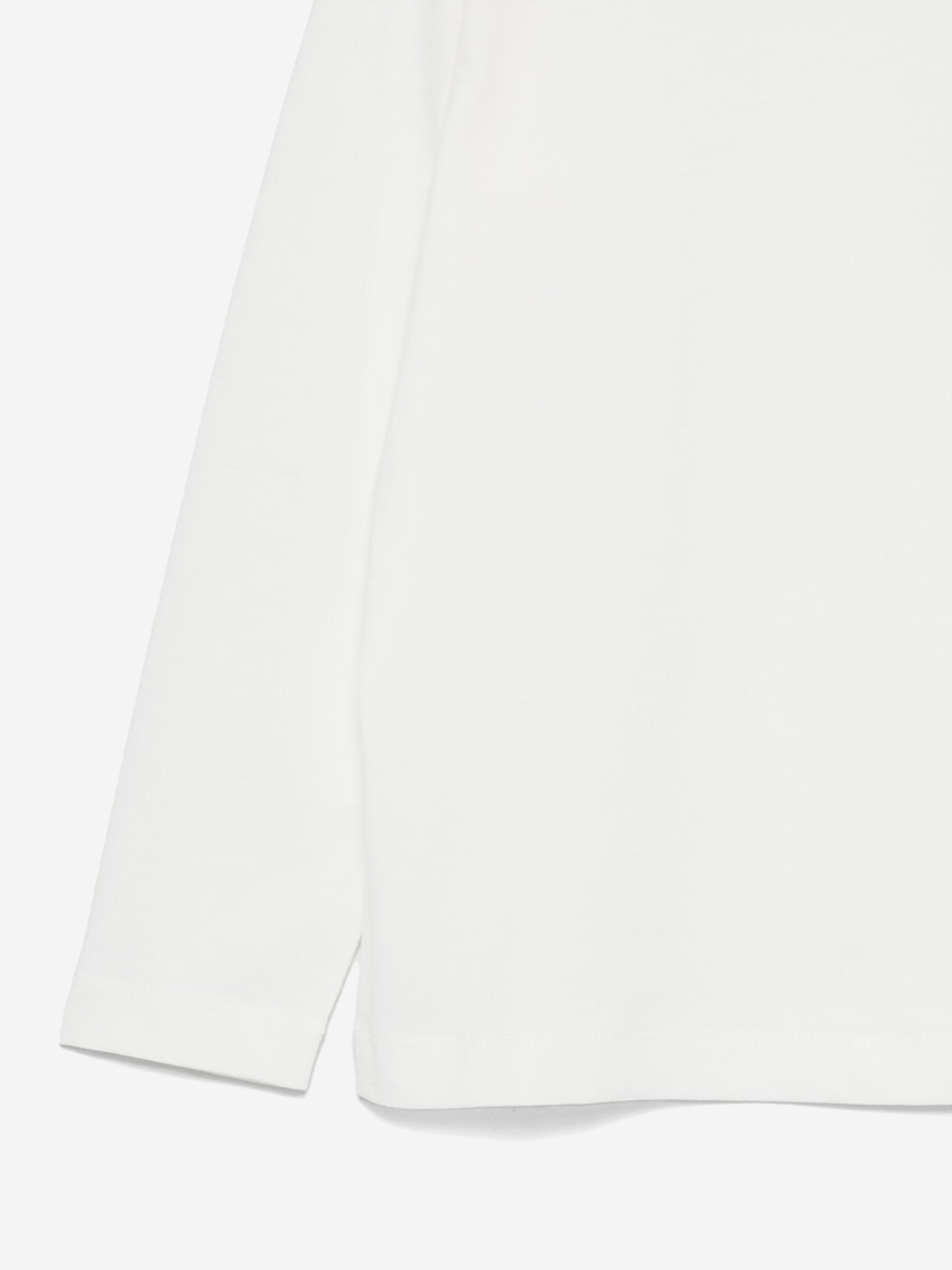 Moncler Enfant Boys Long Sleeve Logo T-Shirt in White Genuine Online