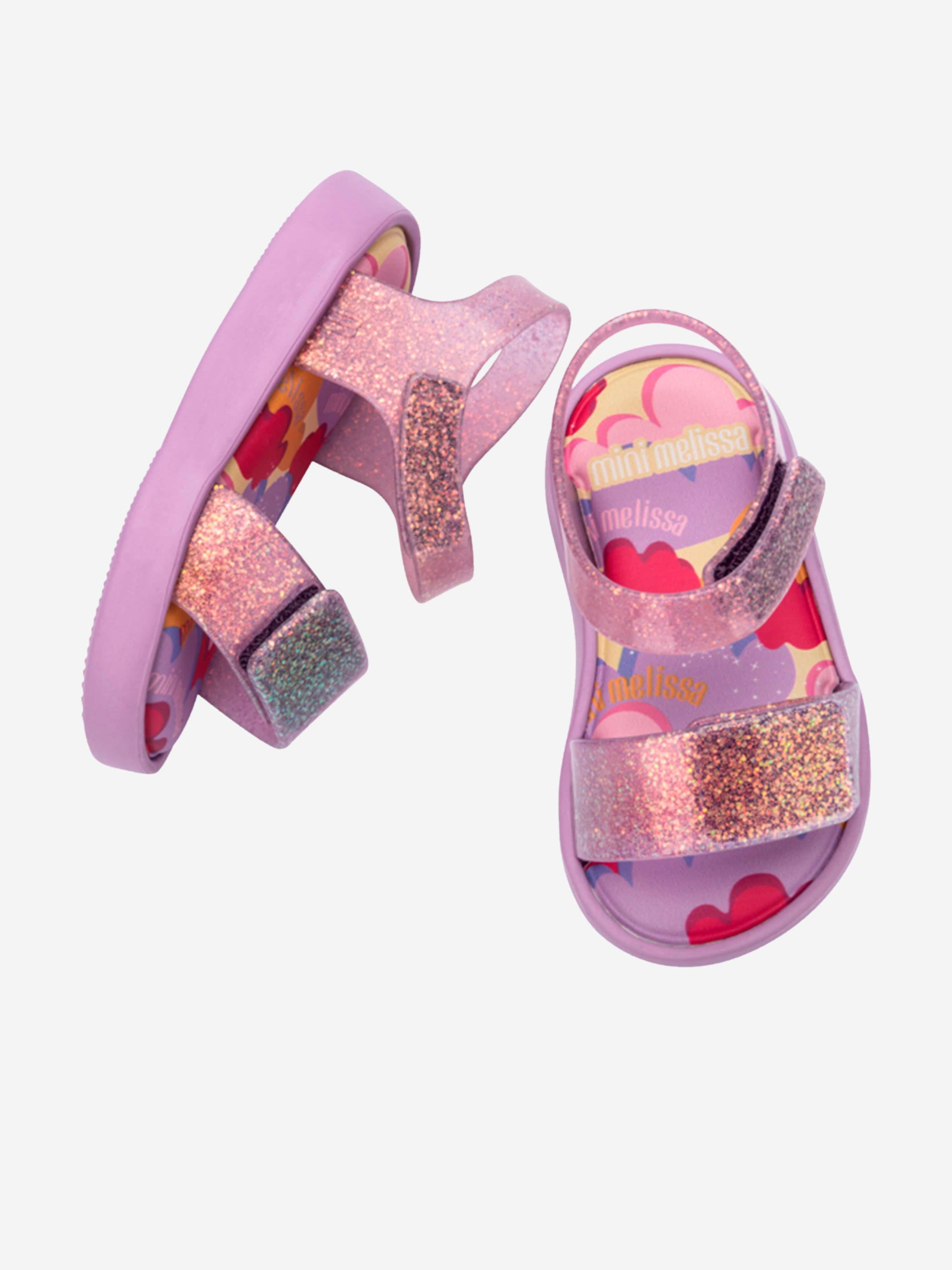 Girls Jump Print Sandals in Purple Clearance Geniue Stockist