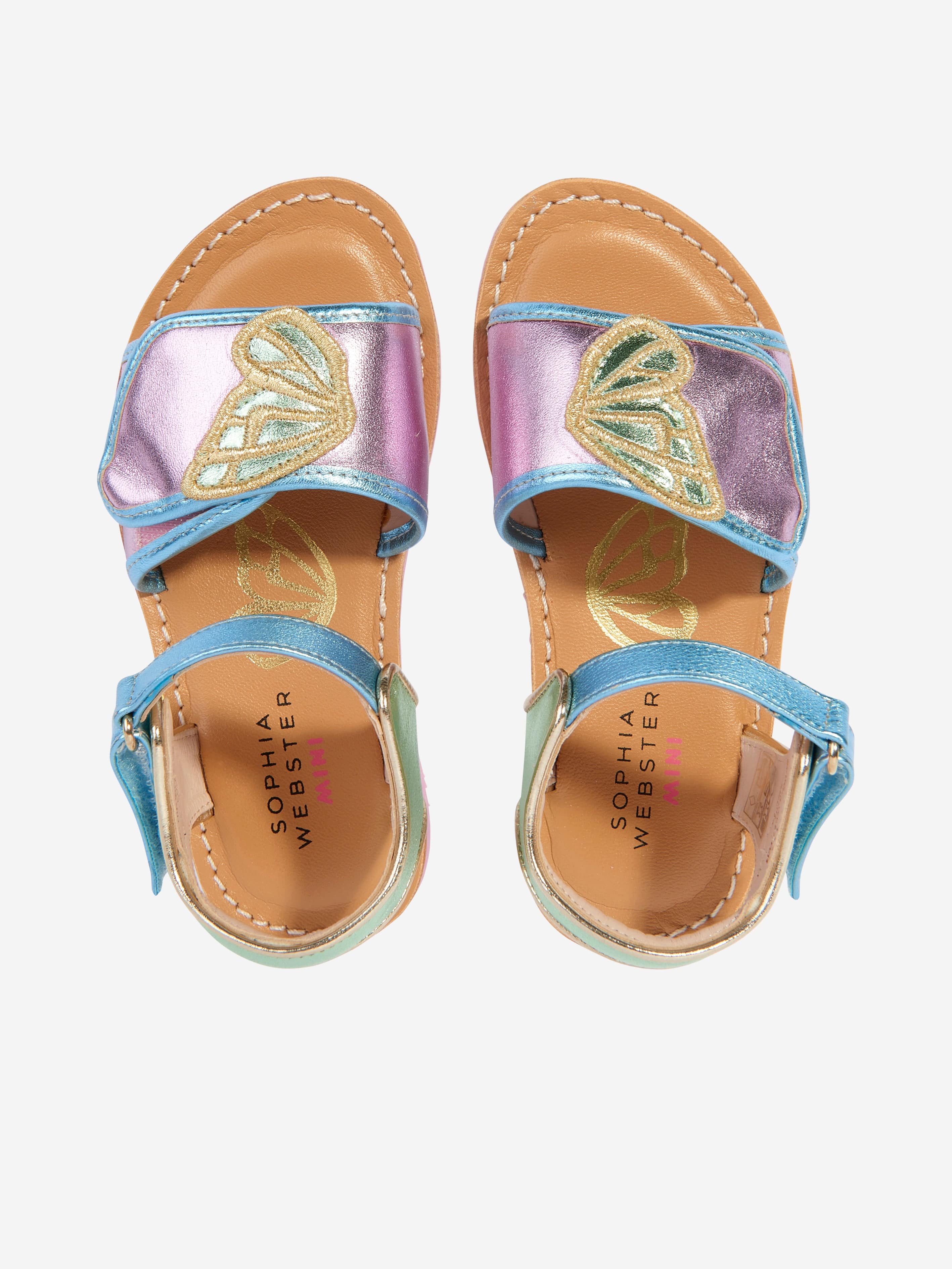 Sophia Webster Girls Leather Butterfly Sandals in Multicolour Cheapest Pice Sale Online