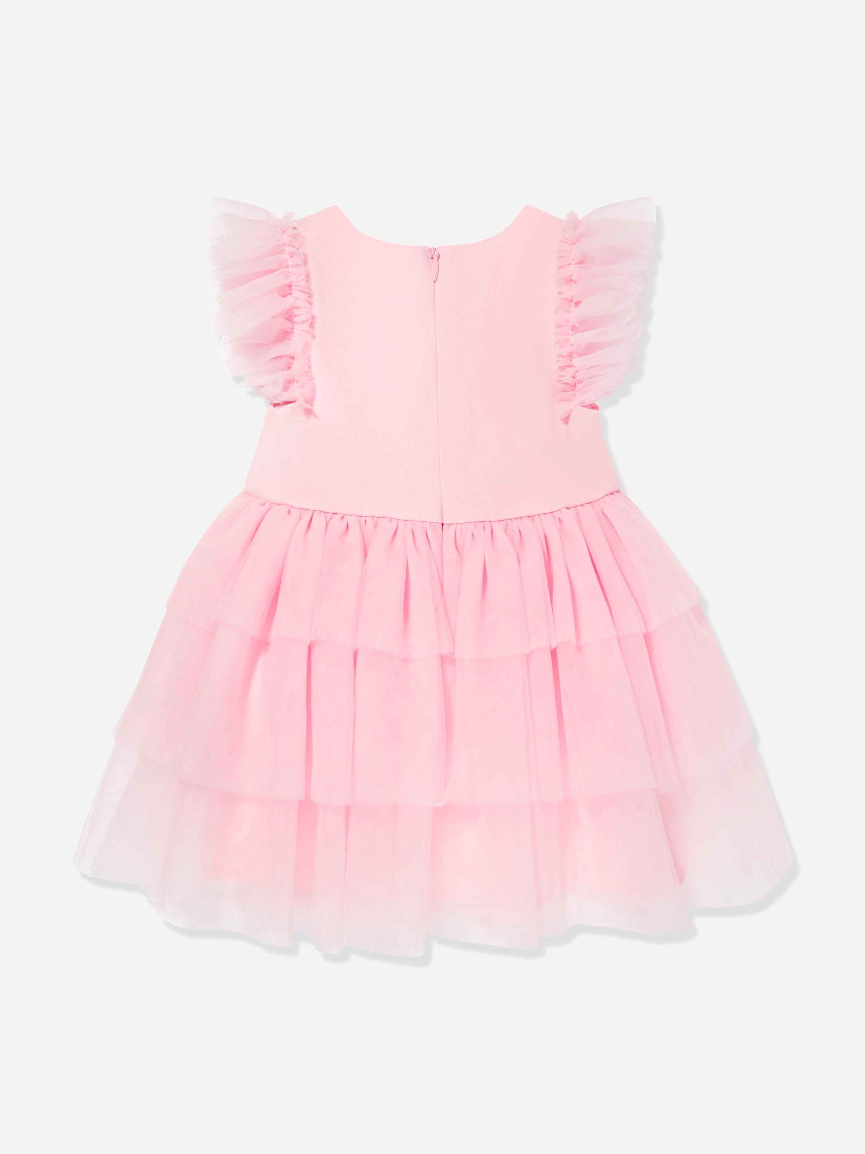 Baby Girls Tulle Dress with Knickers in Pink Sale Online Online