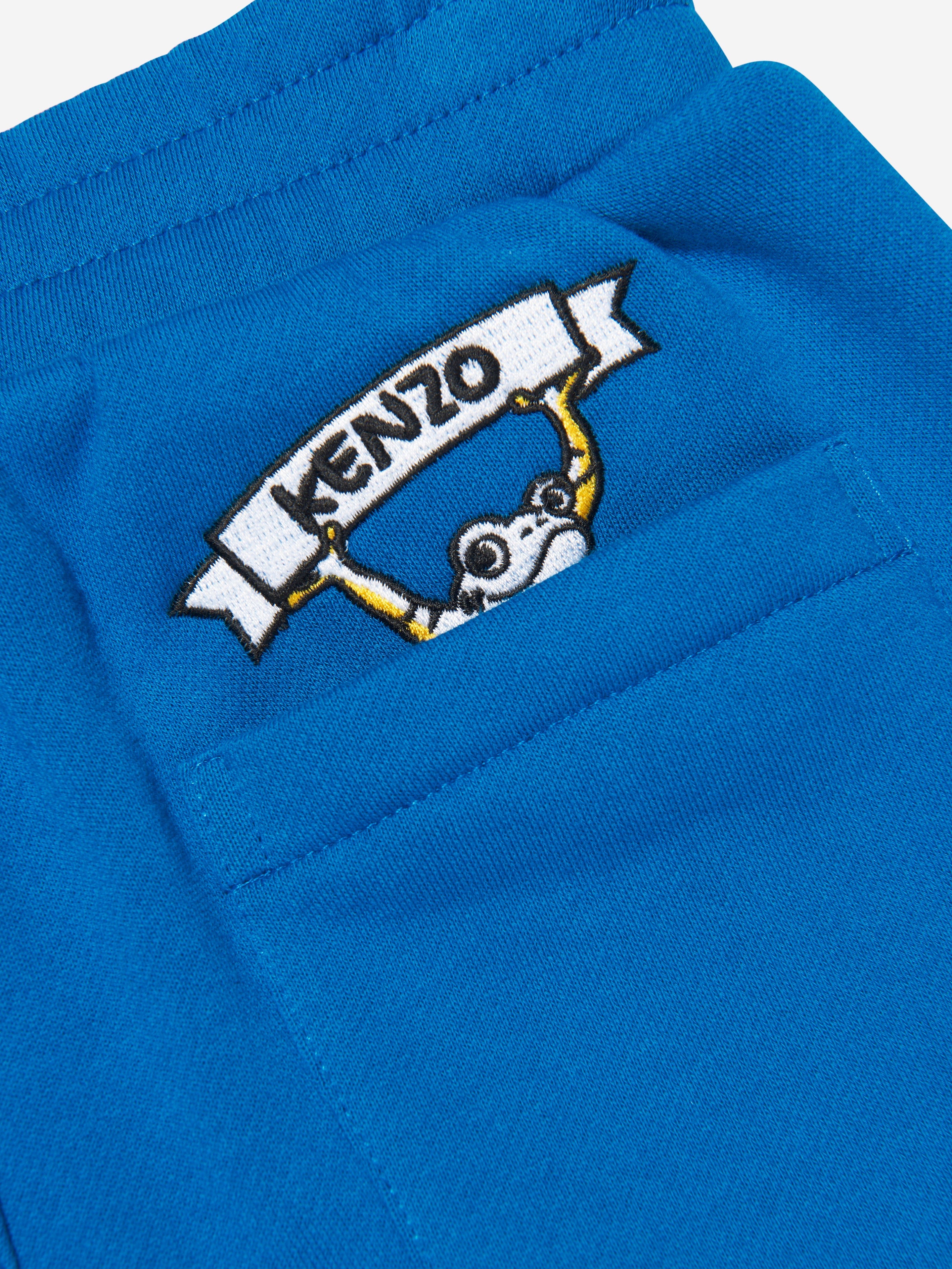 KENZO Boys Logo Joggers in Blue Cheap Hot Sale