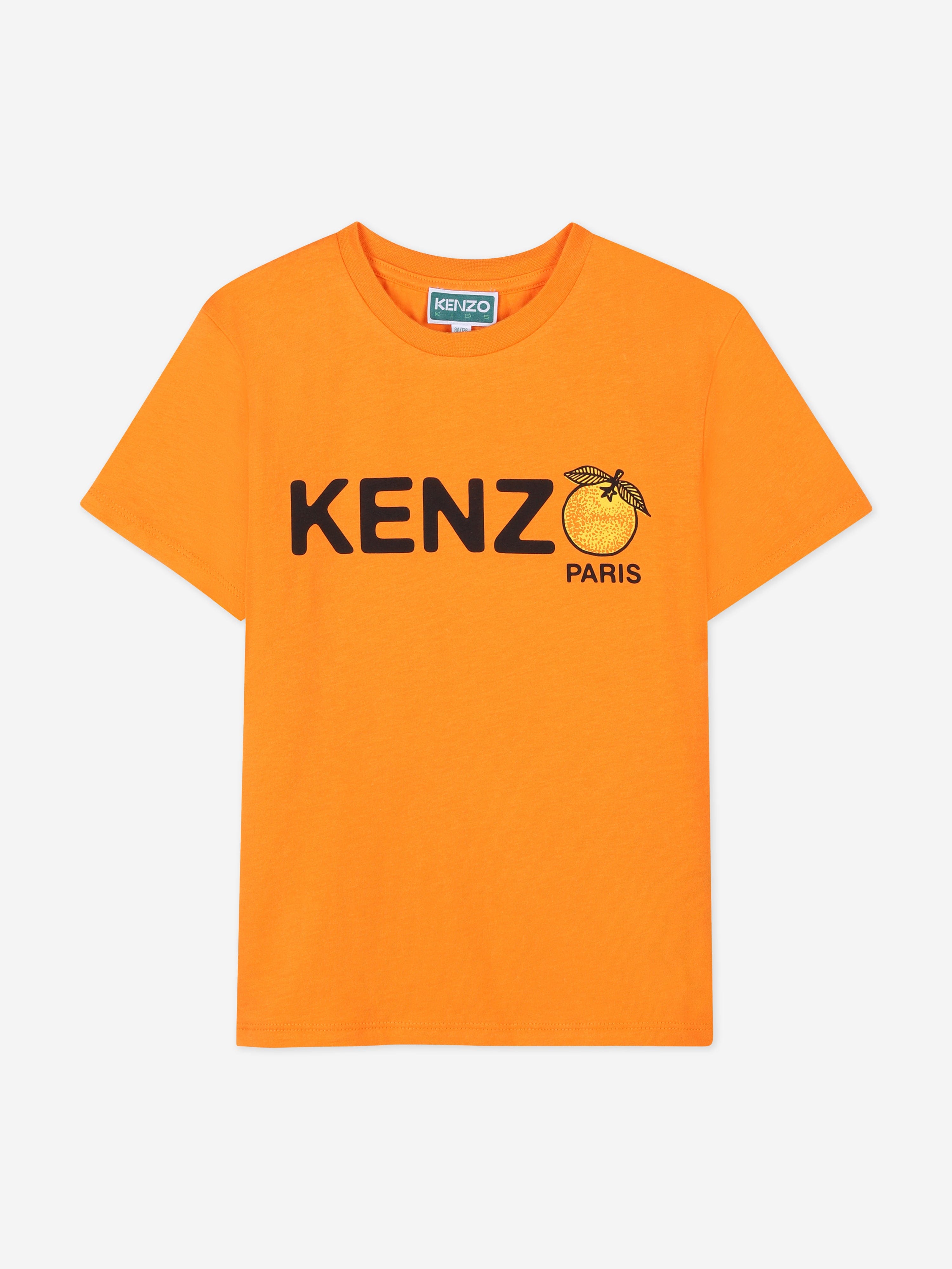 Boys Orange Logo T-Shirt in Orange Discount Hot Sale