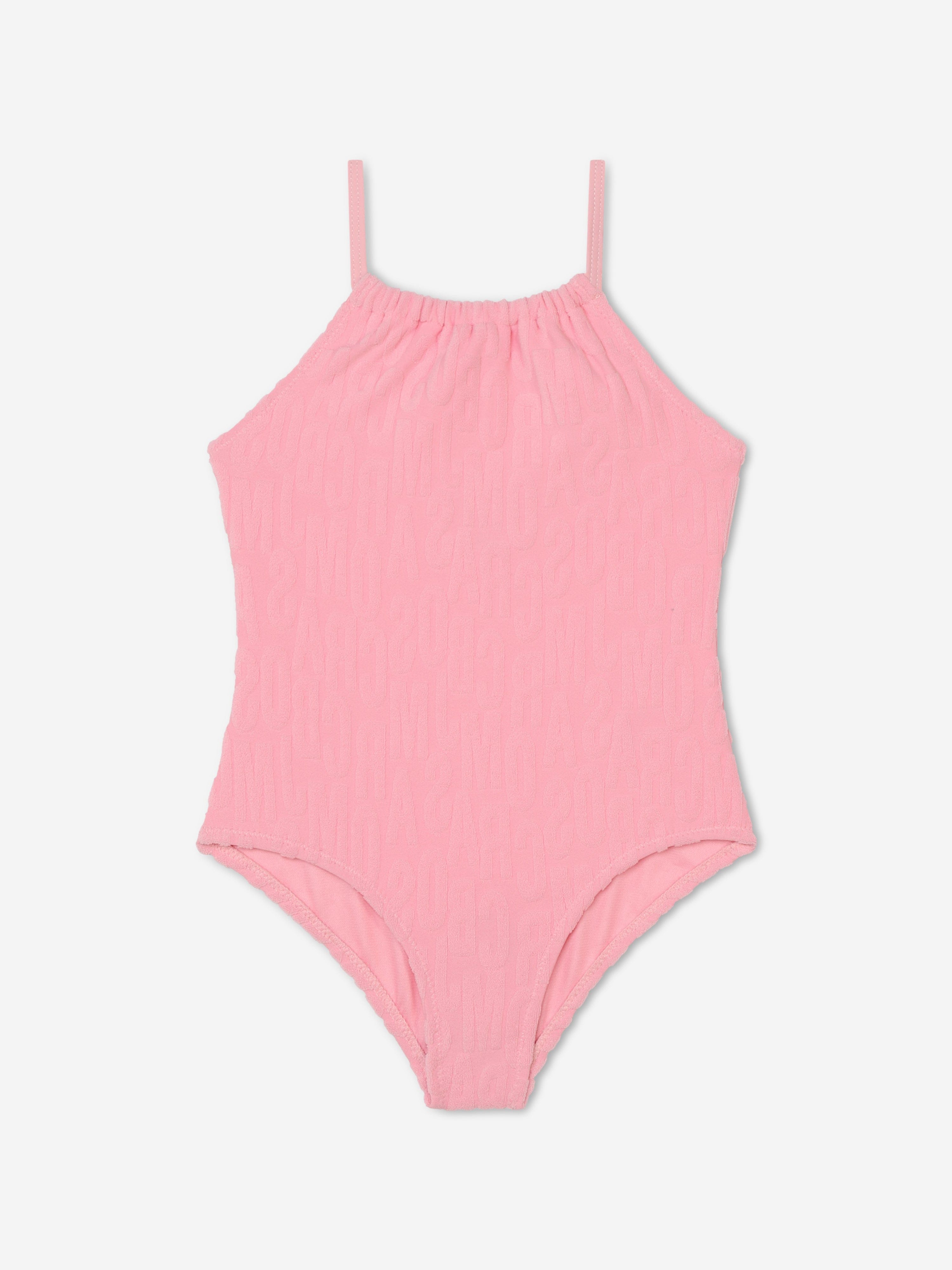 MARC JACOBS Girls Logo Swimsuit in Pink Factory Outlet Cheap Online