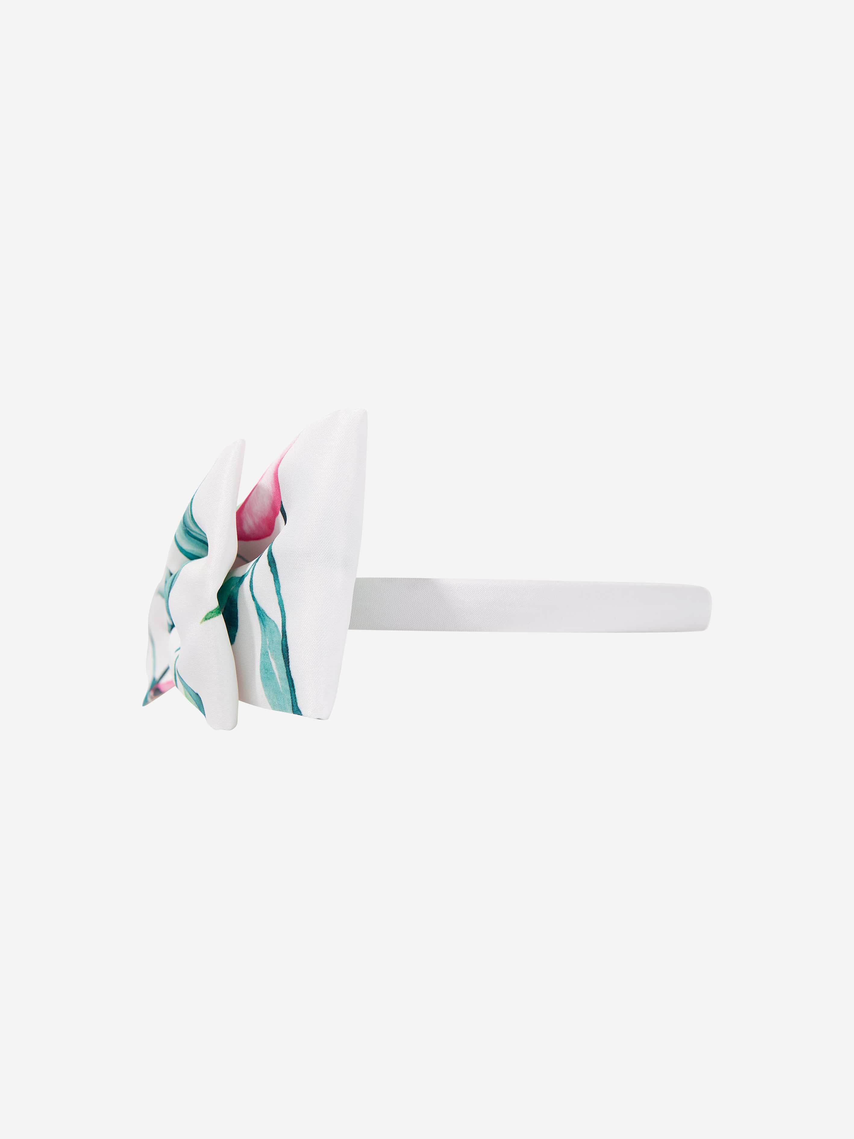 Mama Luma Girls Abstract Leaf Headband in White Cheap Sale Good Selling