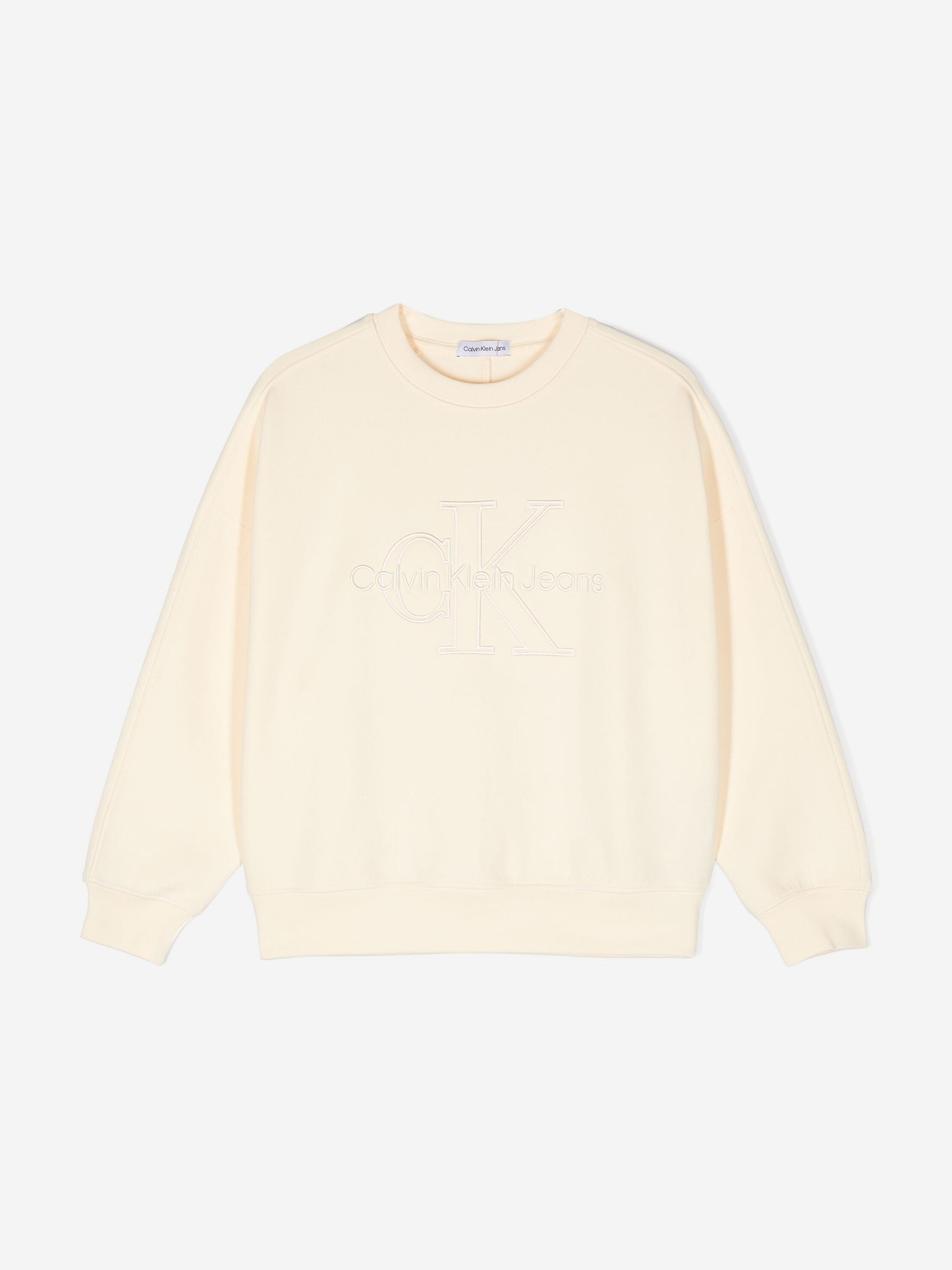 Calvin Klein Boys Logo Sweatshirt in Yellow Sale Sast