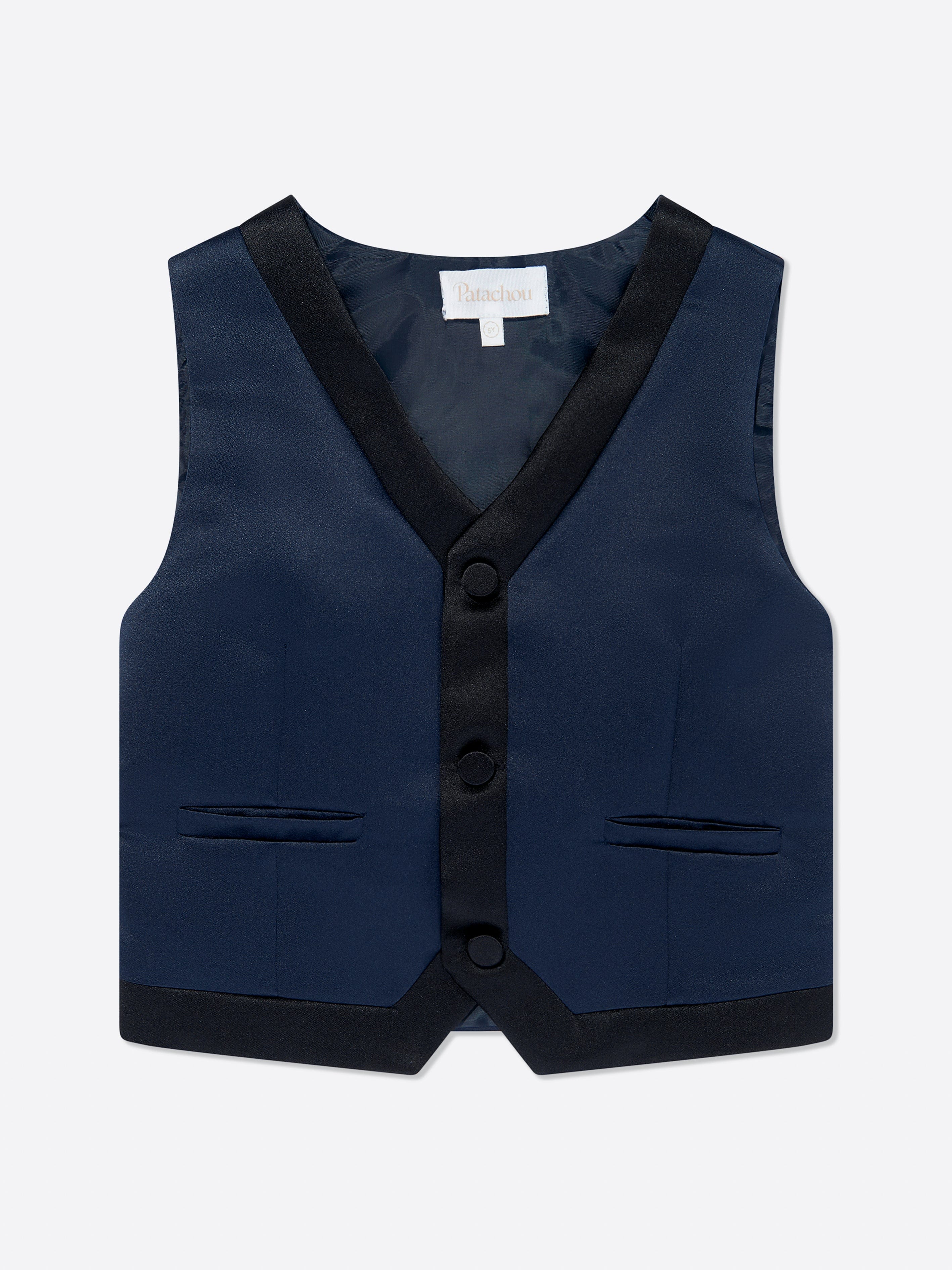 Patachou Boys Gilet in Navy Outlet Popular