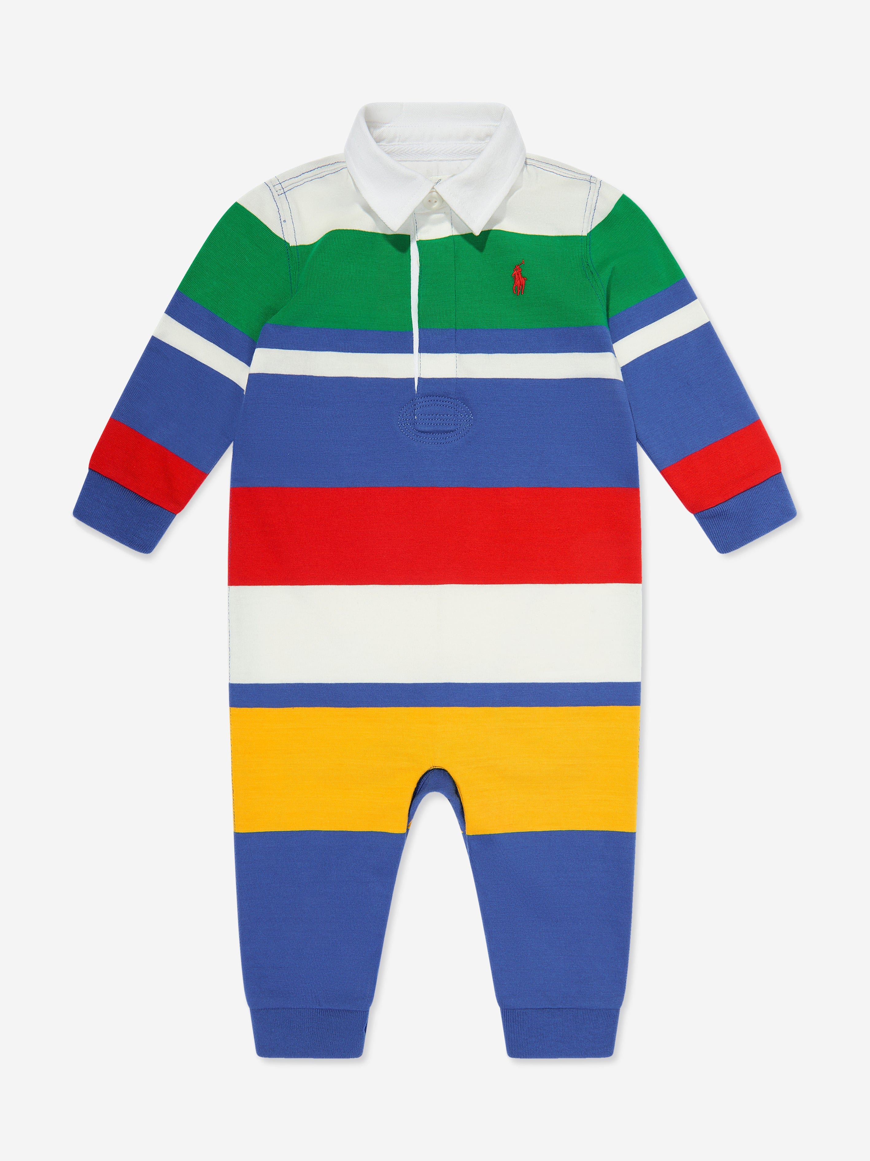 Baby Boys Striped Coverall in Multicolour Visit New Online