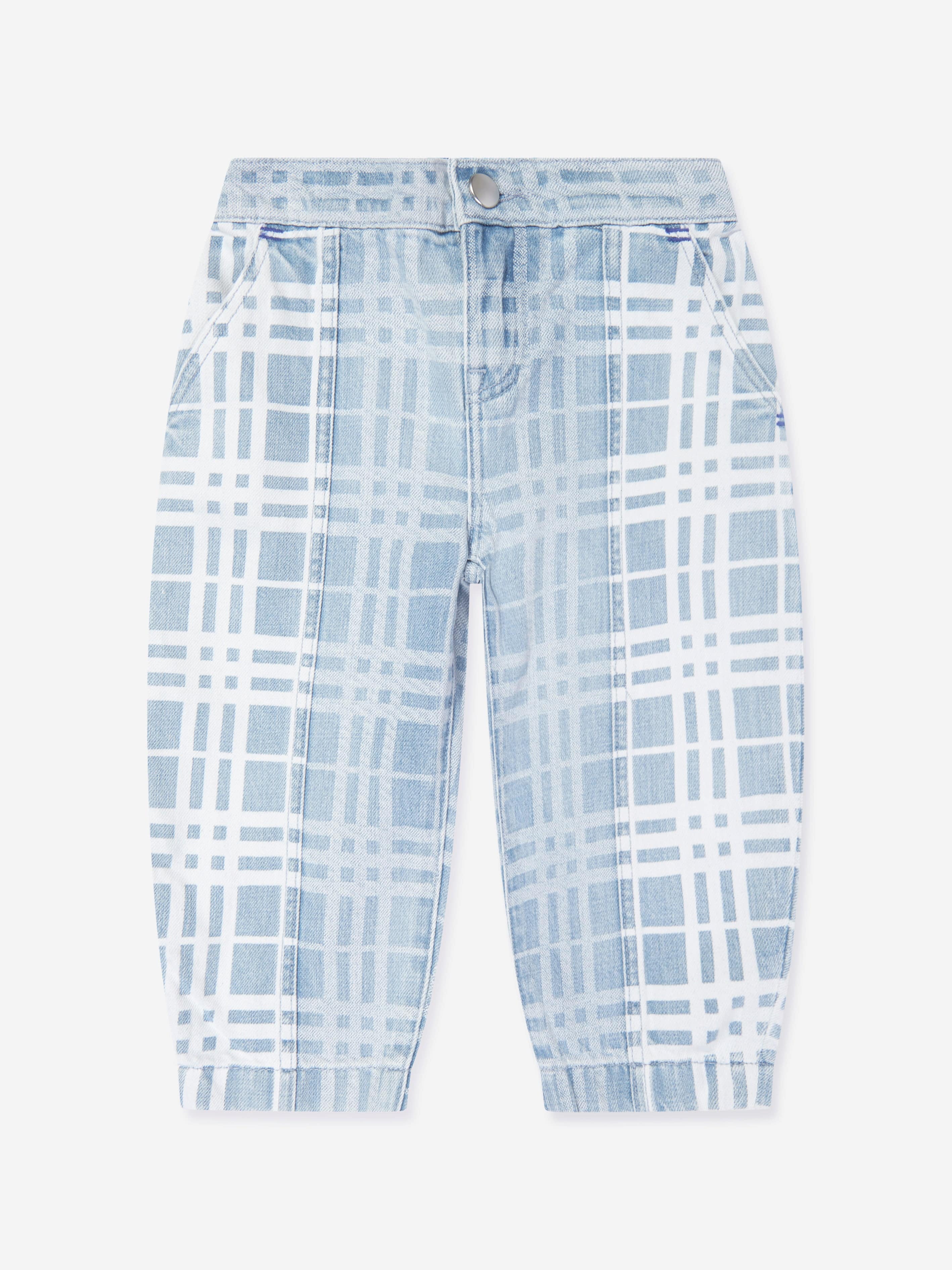 Burberry Girls Check Jasmine Trousers in Blue Buy Cheap Affordable