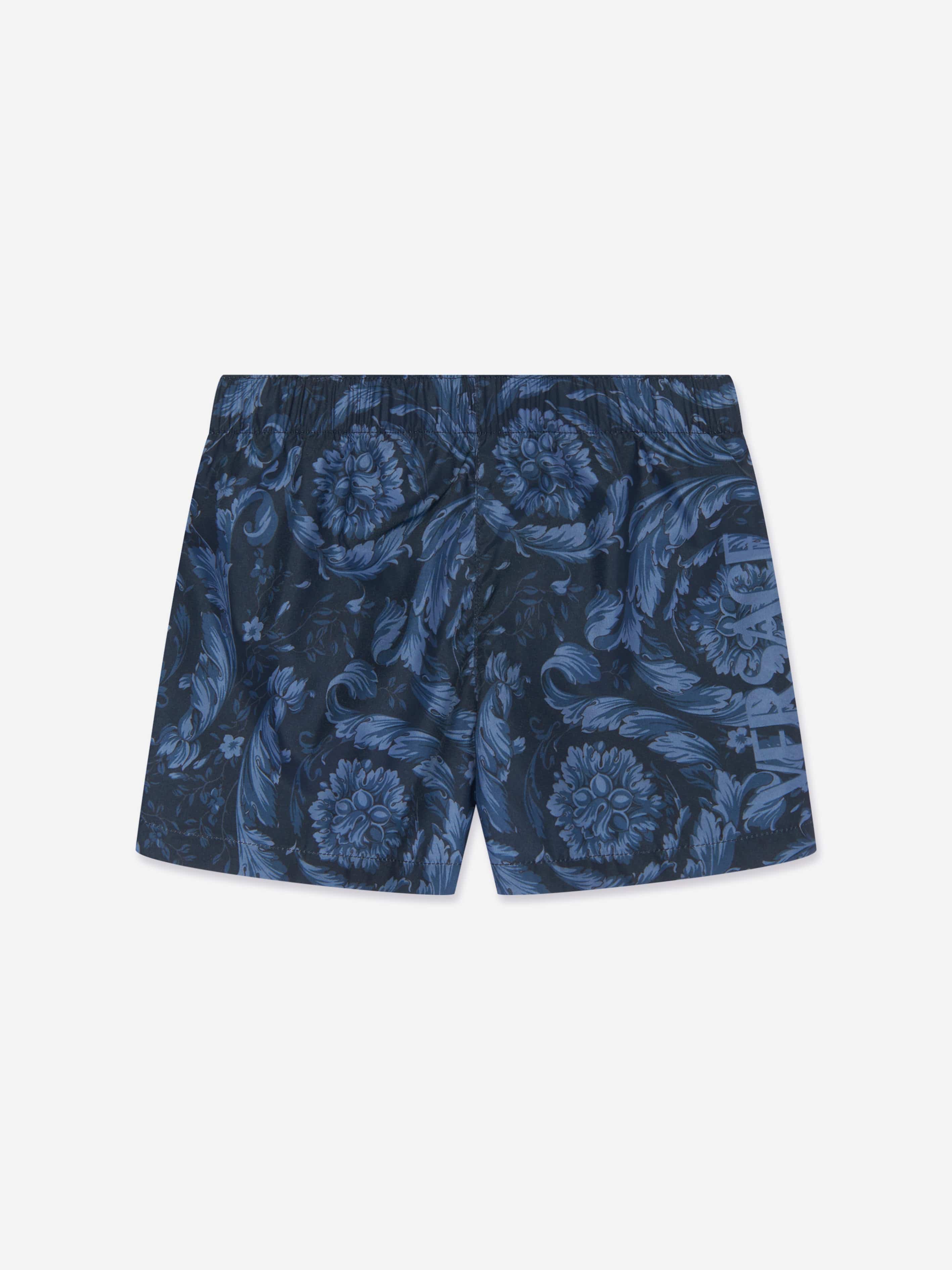 Versace Baby Boys Baroque Swim Shorts in Navy For Sale Cheap Pice From China