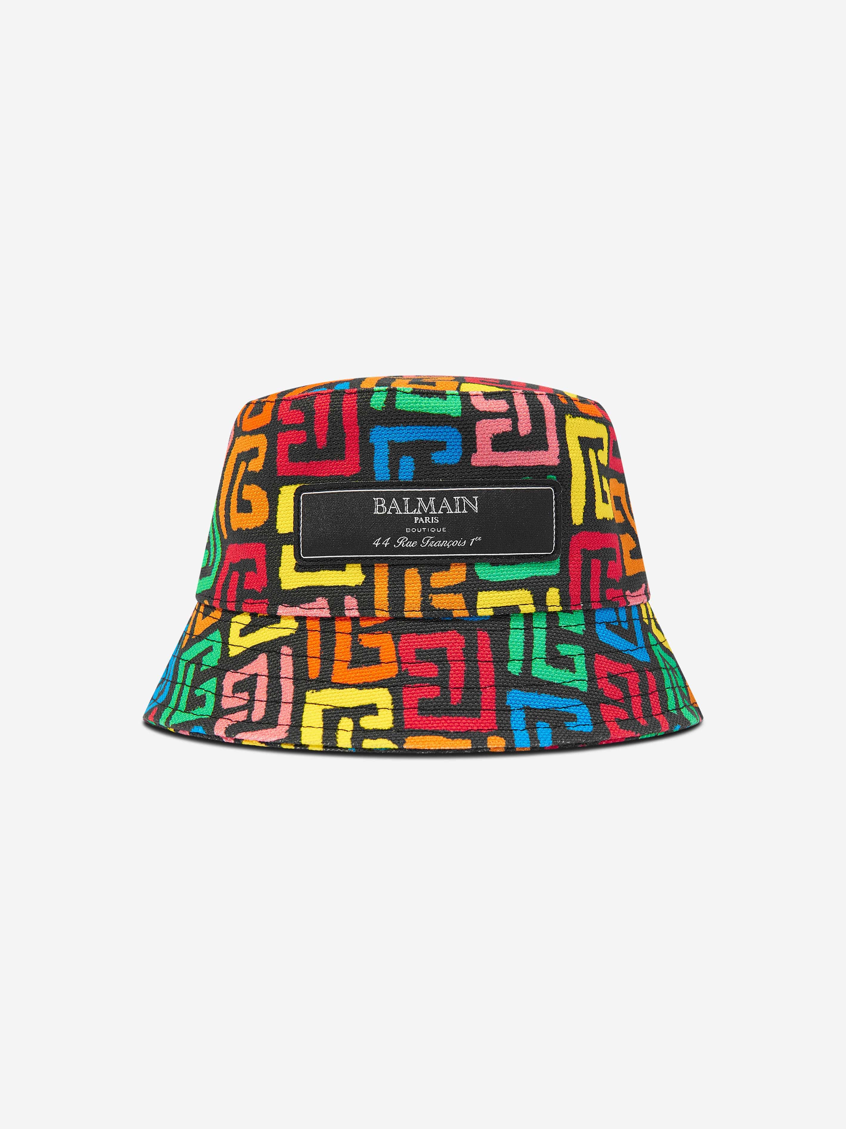 Balmain Baby Monogram Bucket Hat in Multicolour Clearance Official Site