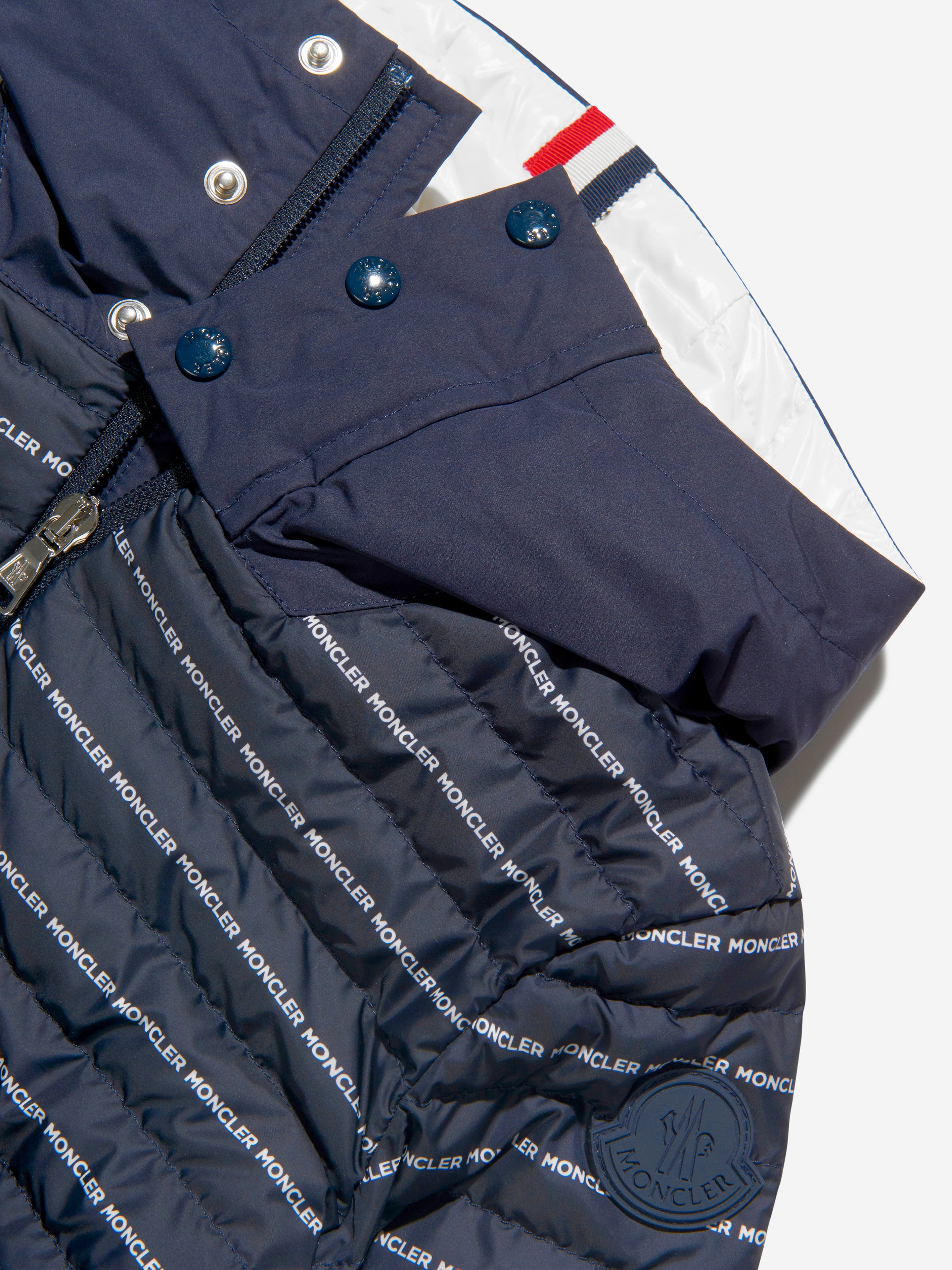 Moncler Enfant Boys Down Padded Logo Print Bergo Jacket Cheap The Cheapest