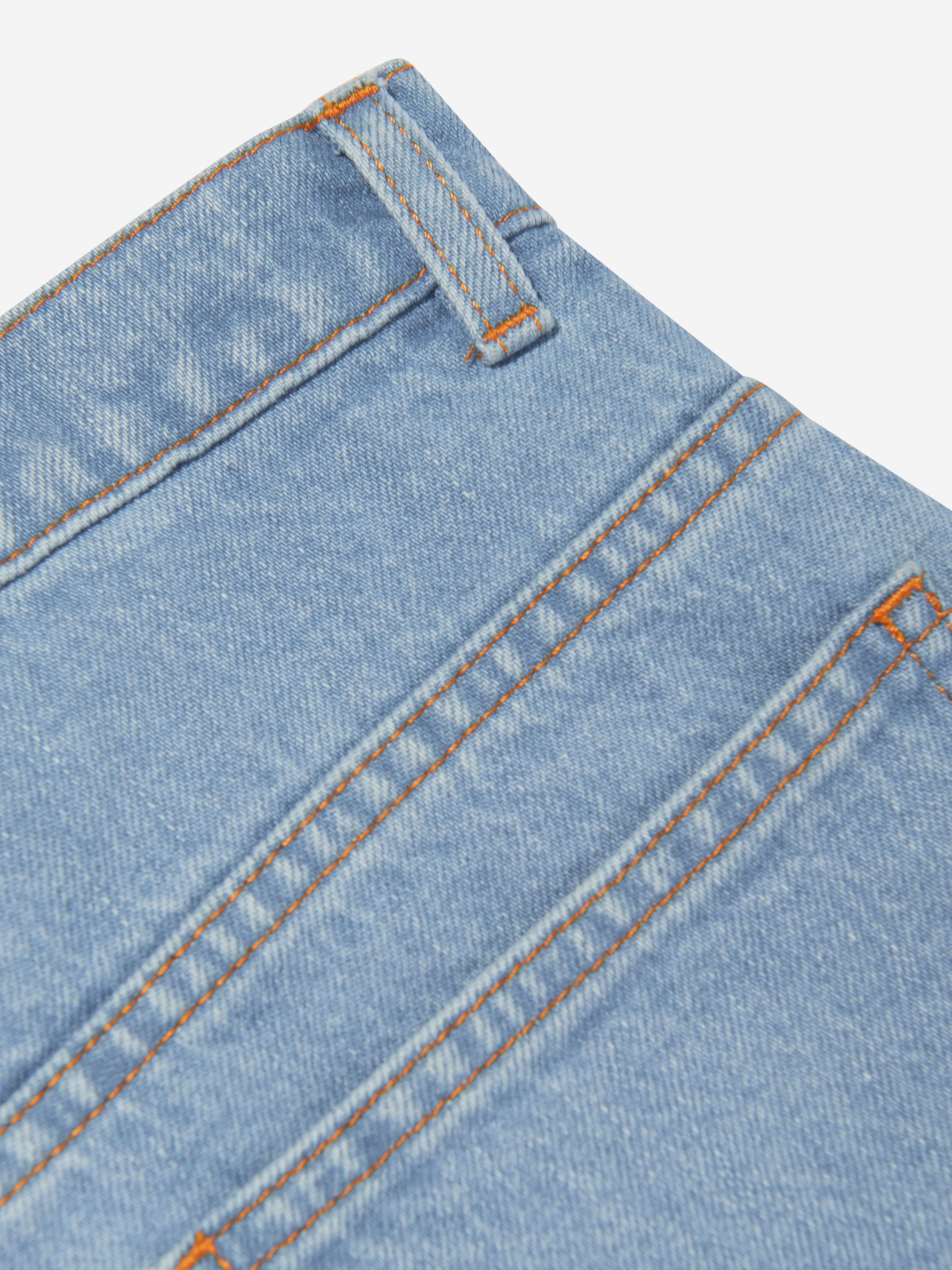 Fendi Boys Big Pocket Logo Denim Shorts in Blue Choice Cheap Pice