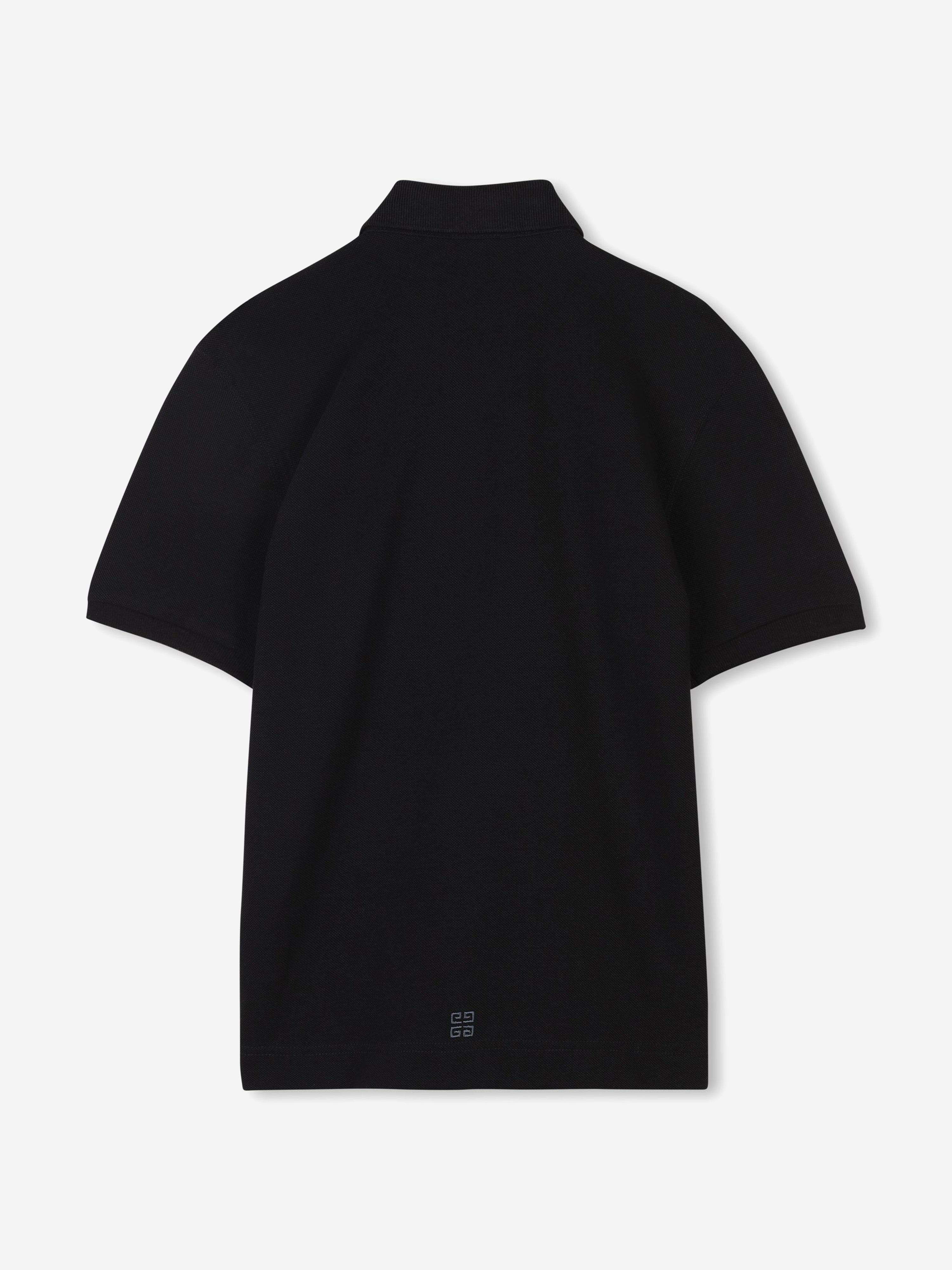 Boys Embroidered Logo Polo Shirt in Black Collections
