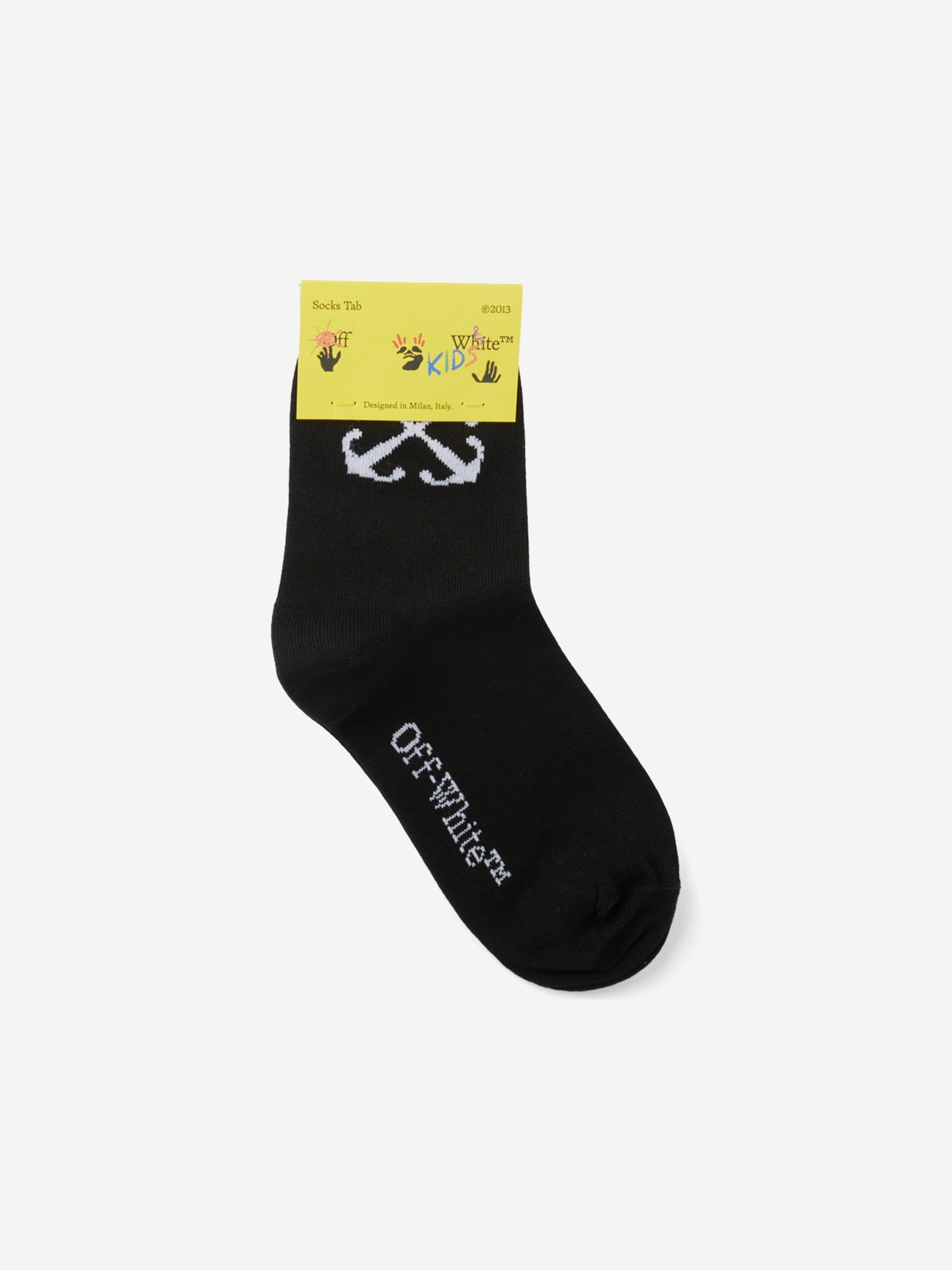 Off-White Kids Arrow Mid High Socks in Black Cheap Purchase