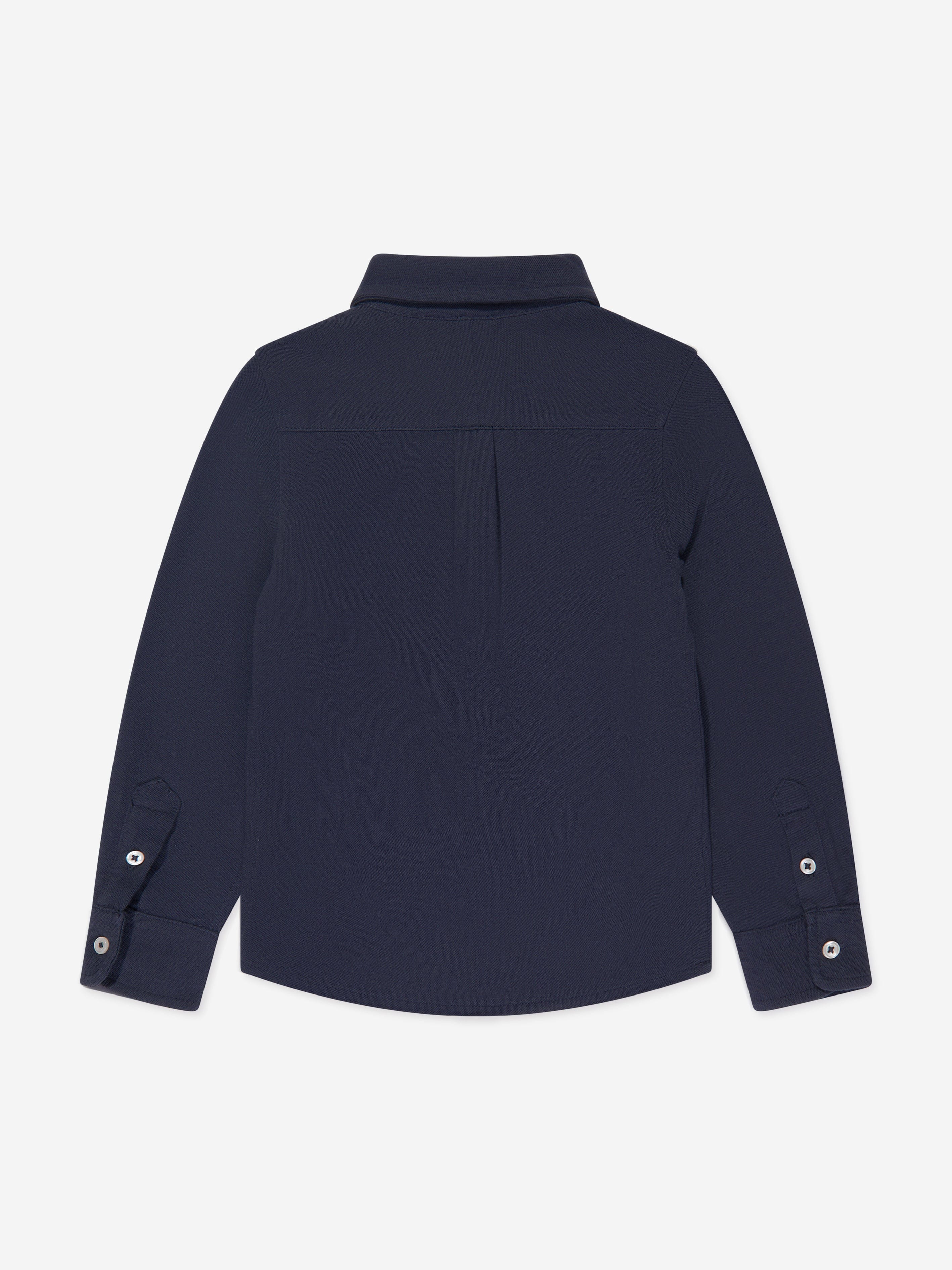 Ralph Lauren Boys Mesh Sport Shirt in Navy Discount Original