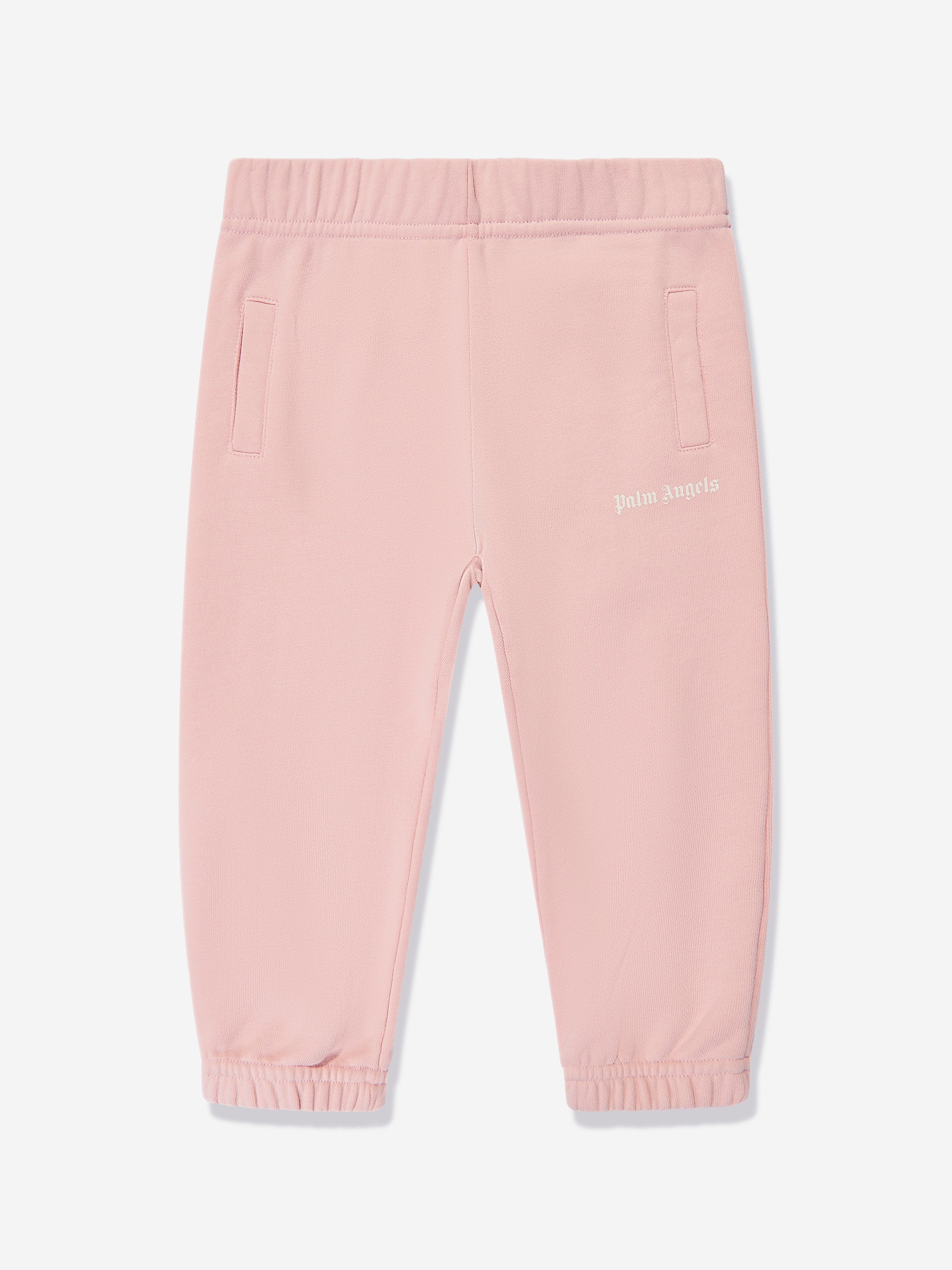 Palm Angels Baby Girls Logo Joggers in Pink Discount Inexpensive