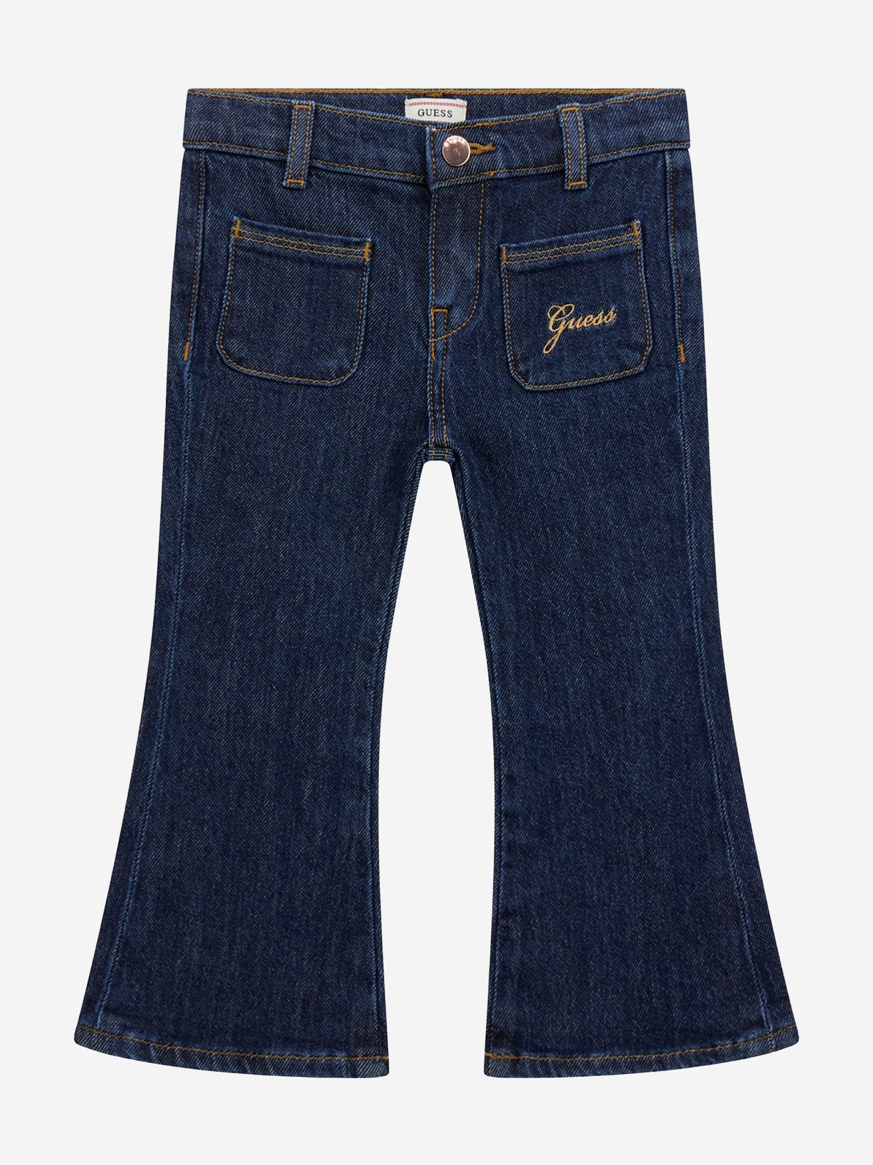 Girls Comfort Denim Flare Fit Jeans in Blue Discounts Sale Online