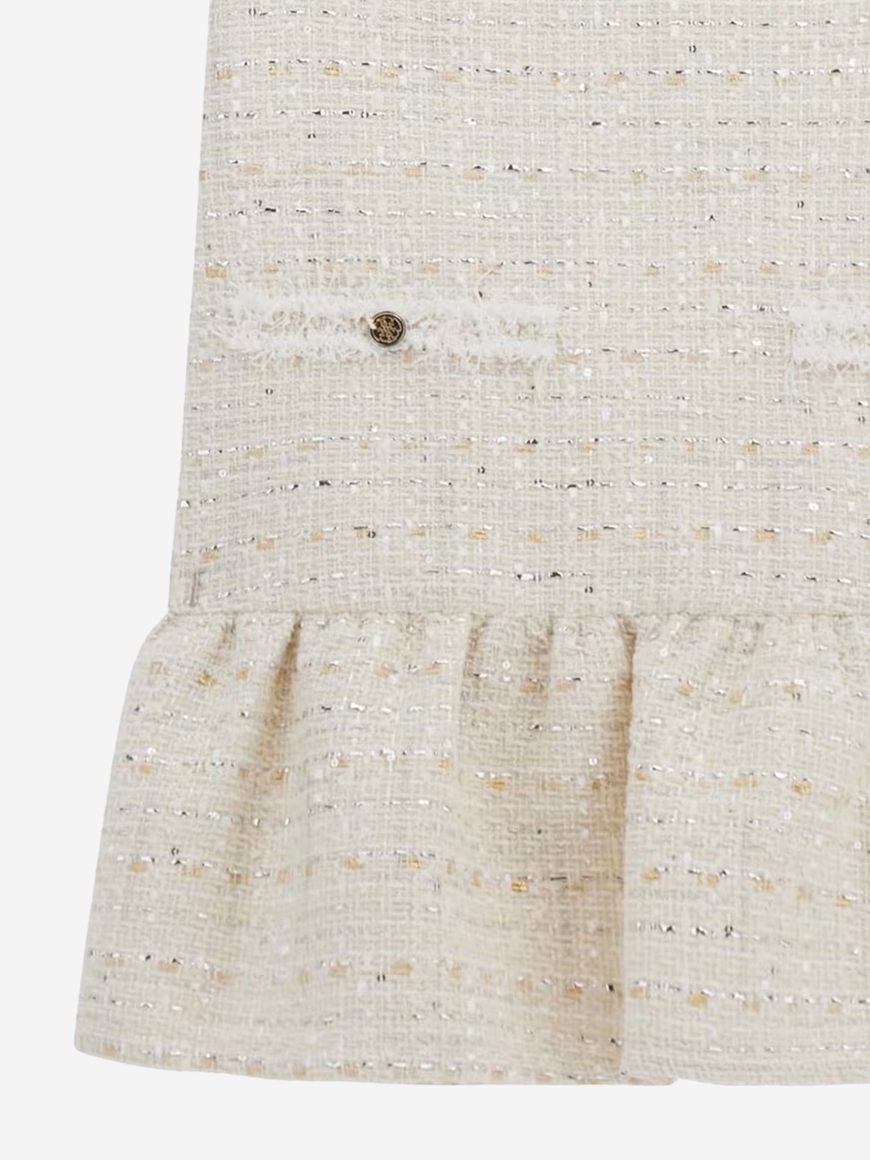 Girls Tweed Dress in Beige Cheap For Nice