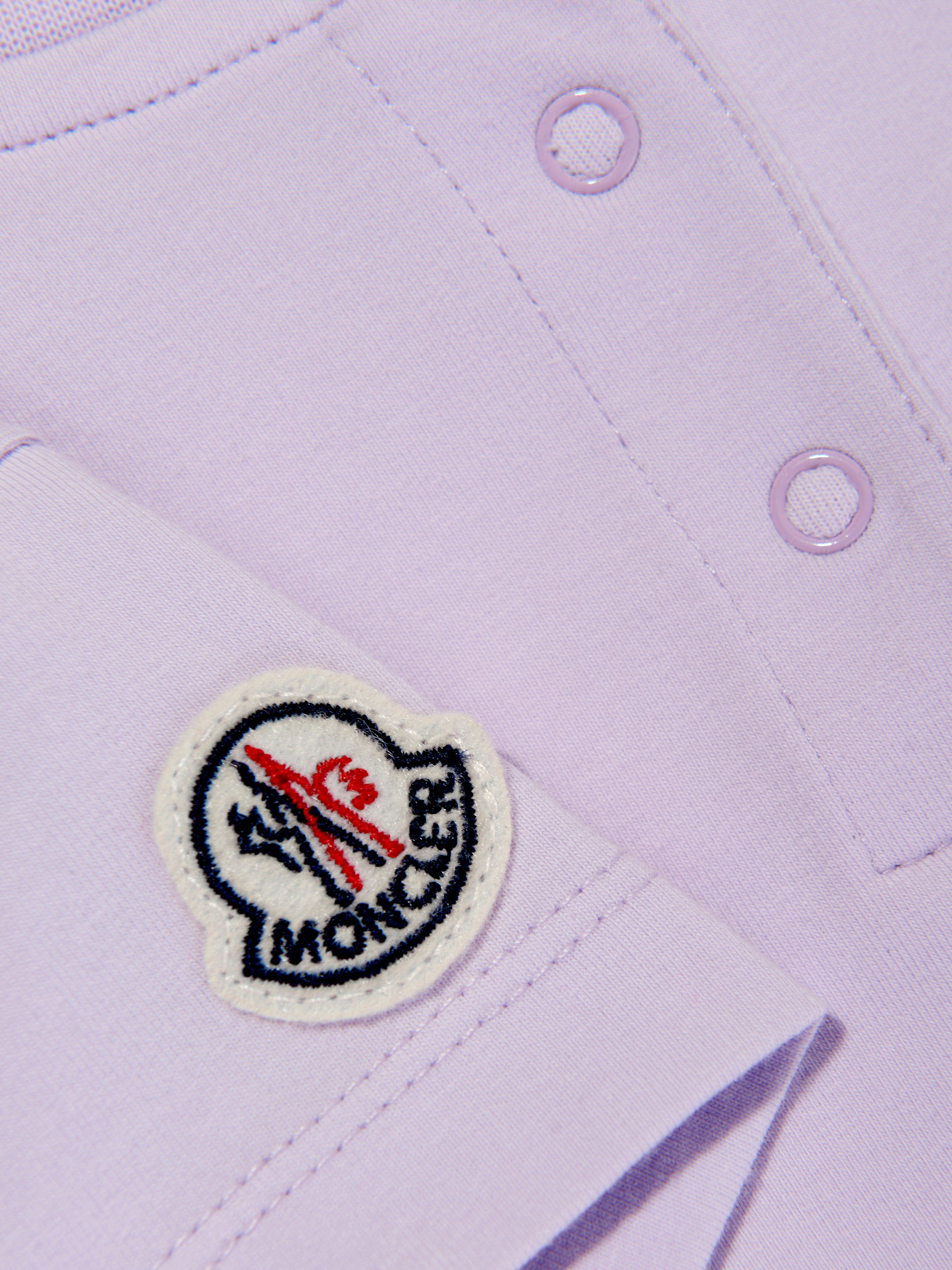 Moncler Enfant Baby Girls Logo T-Shirt Dress in Purple Cheap Sale Shop