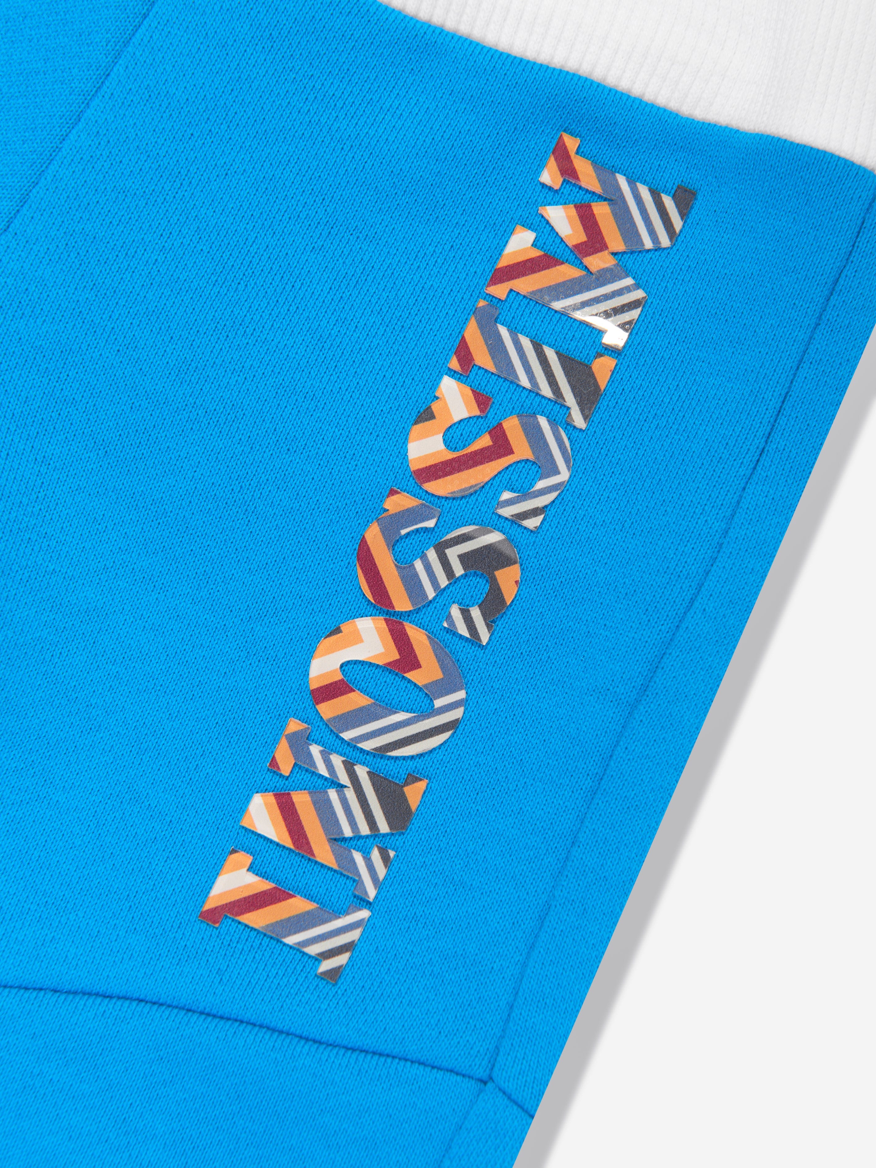 Missoni Baby Boys Zigzag Logo Joggers in Blue Big Discount Online
