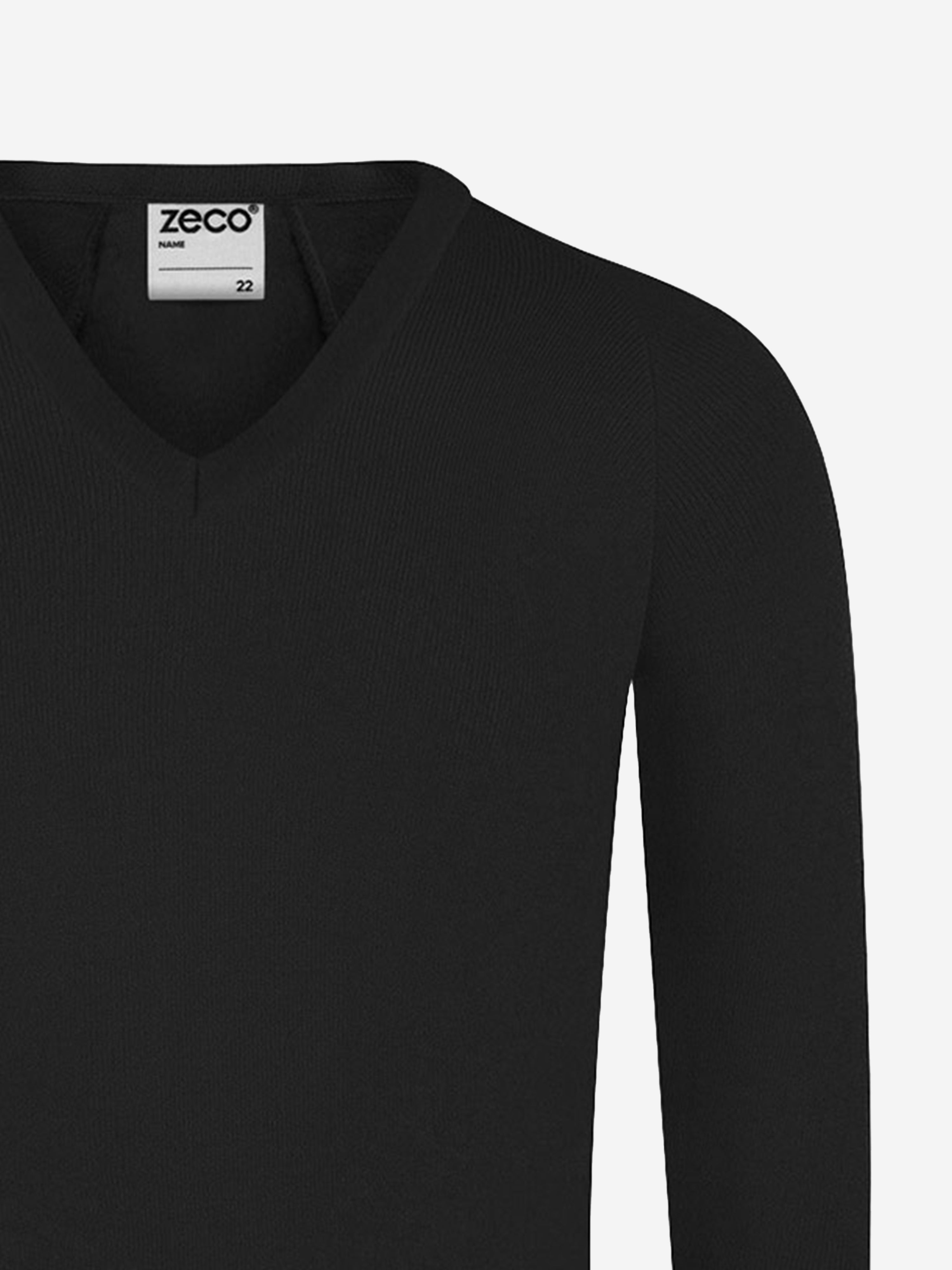 Zeco Kids School Knitted V-Neck Jumper in Black Cheap Sale Low Pice