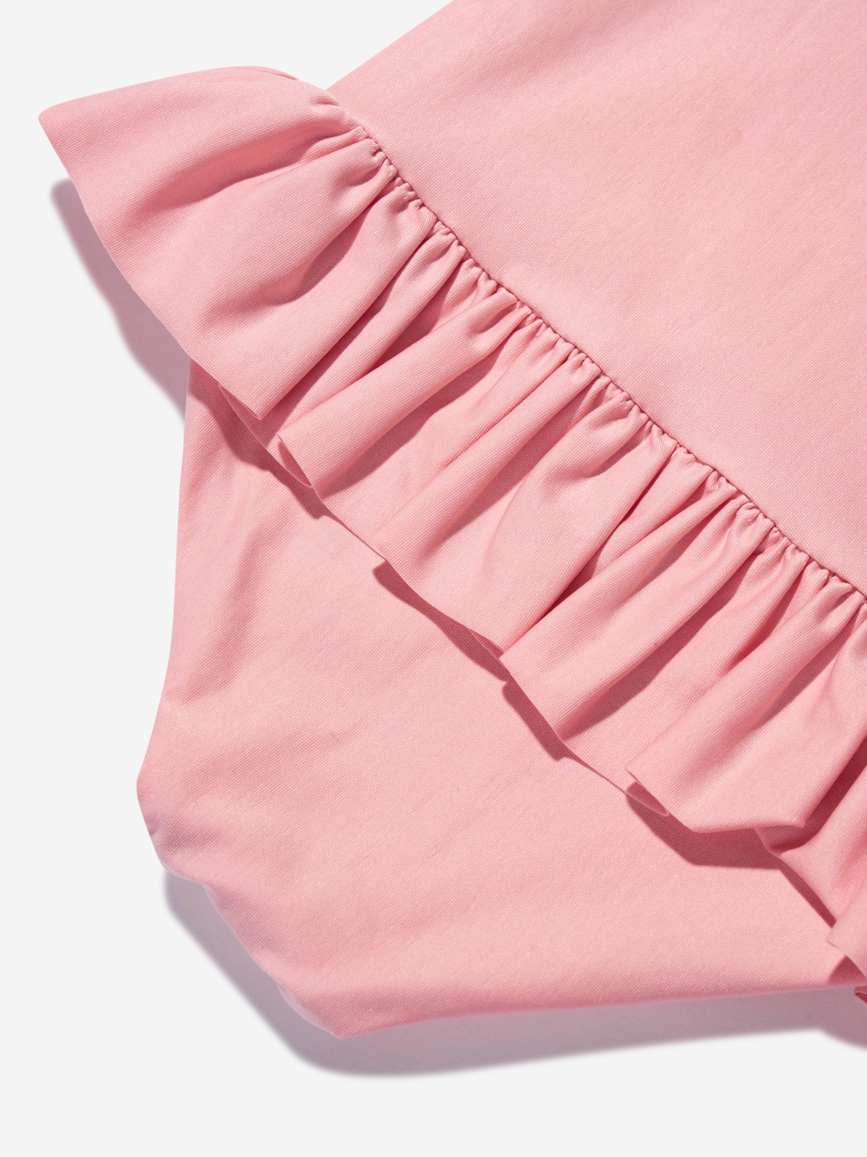 Moncler Enfant Baby Girls Logo Swimsuit in Pink Sale 100% Original