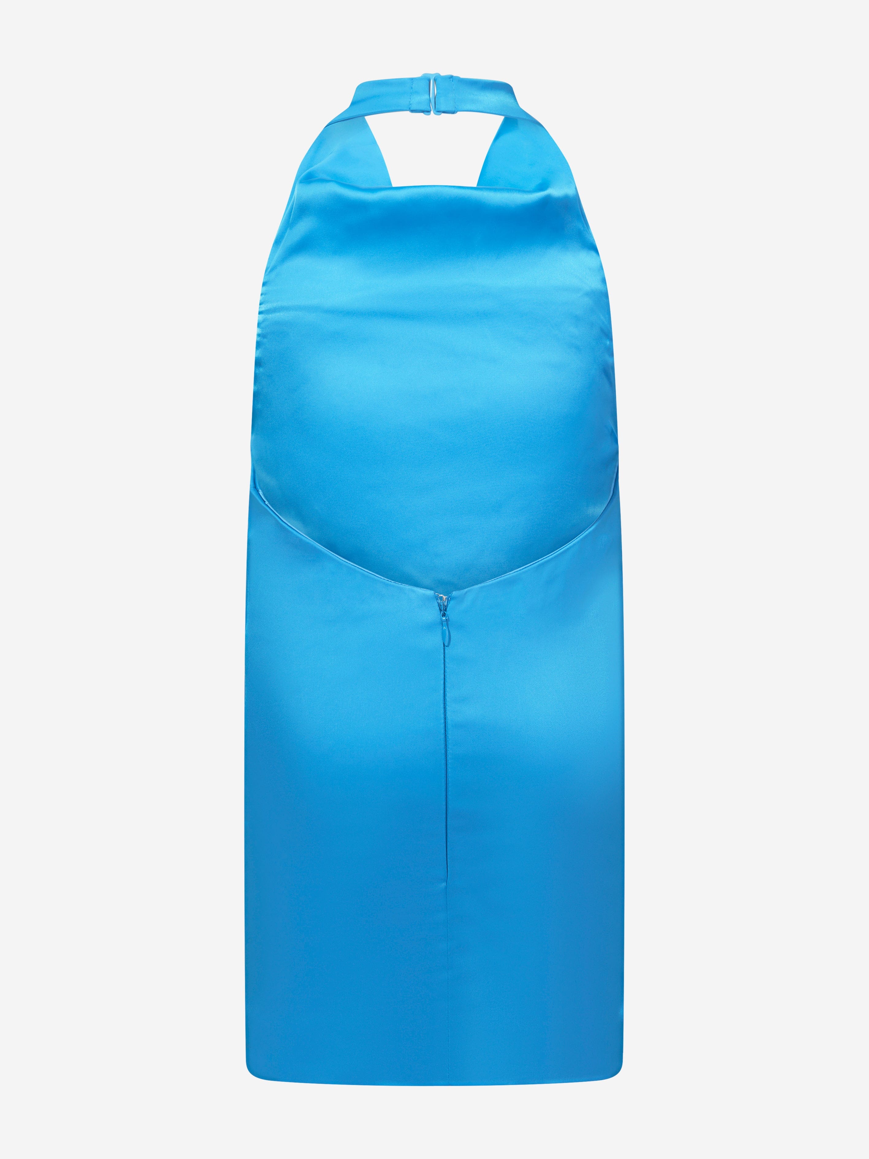 AY by AYLA Girls Backless Satin Midi Dress in Blue Outlet Footaction