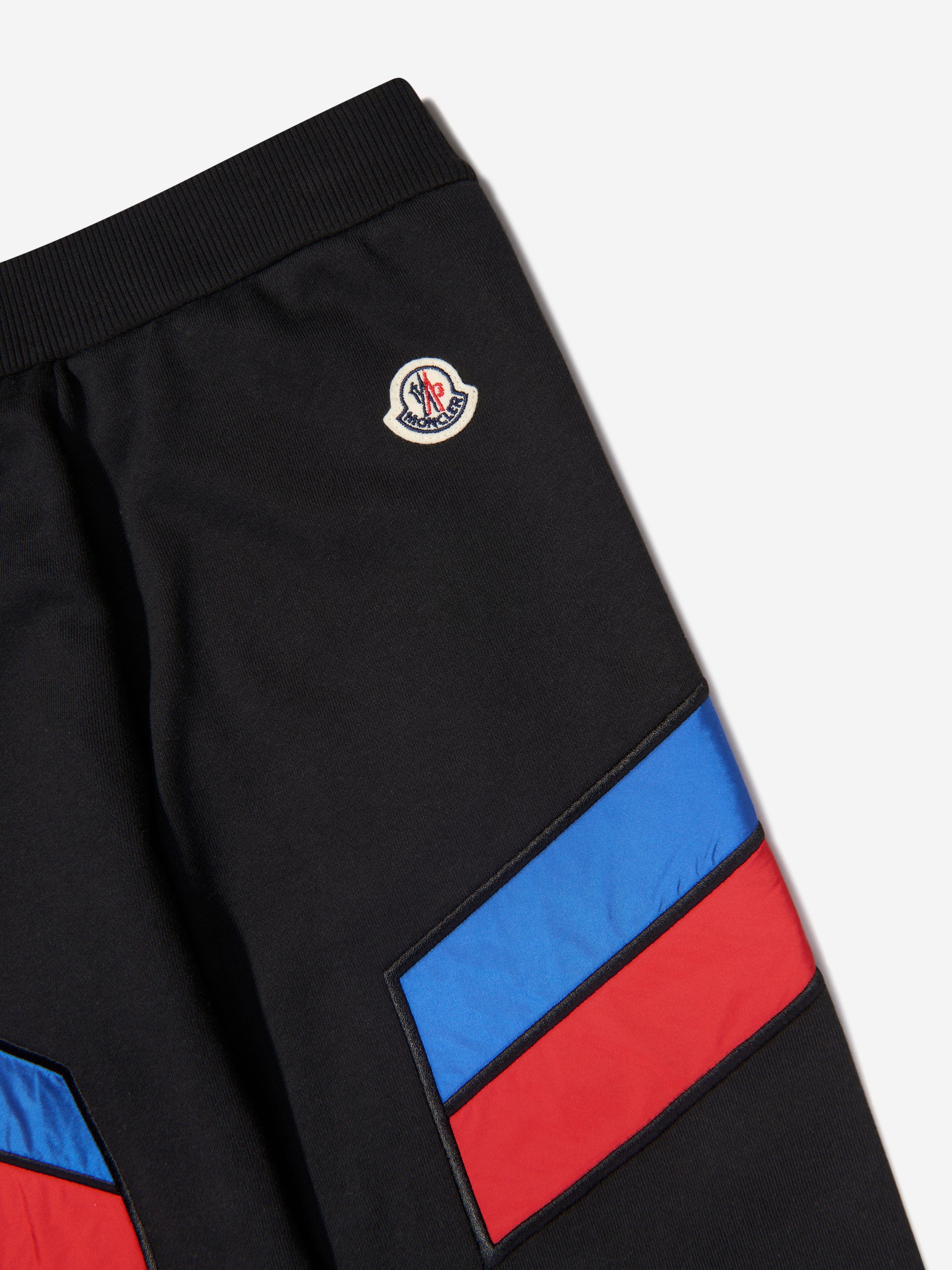 Moncler Enfant Boys Mixed Fabric Logo Joggers Discount Popular