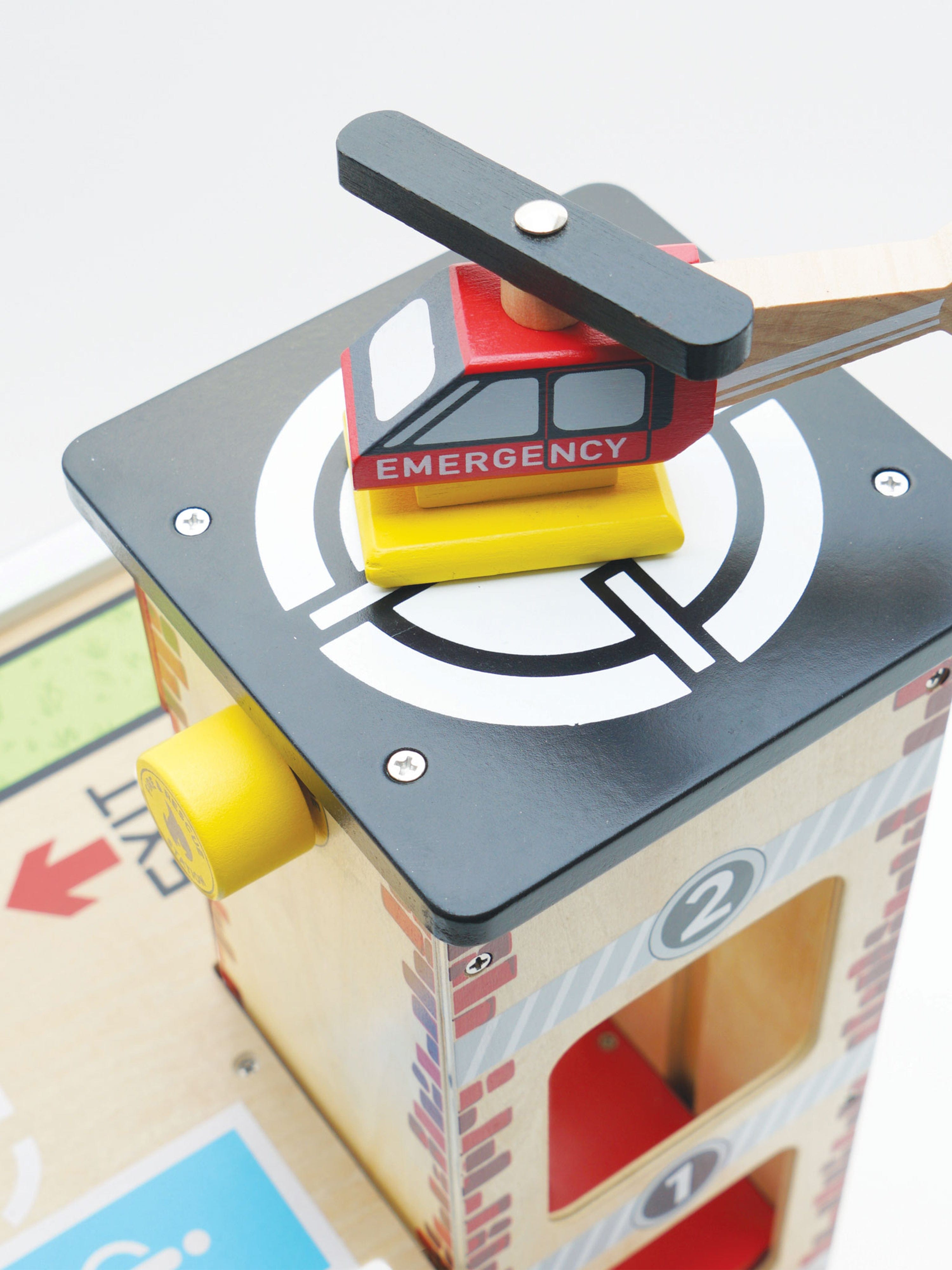 Le Toy Van Fire & Rescue Wooden Garage (W:59.5 x D:45 x H:40cm) Free Shipping For Nice