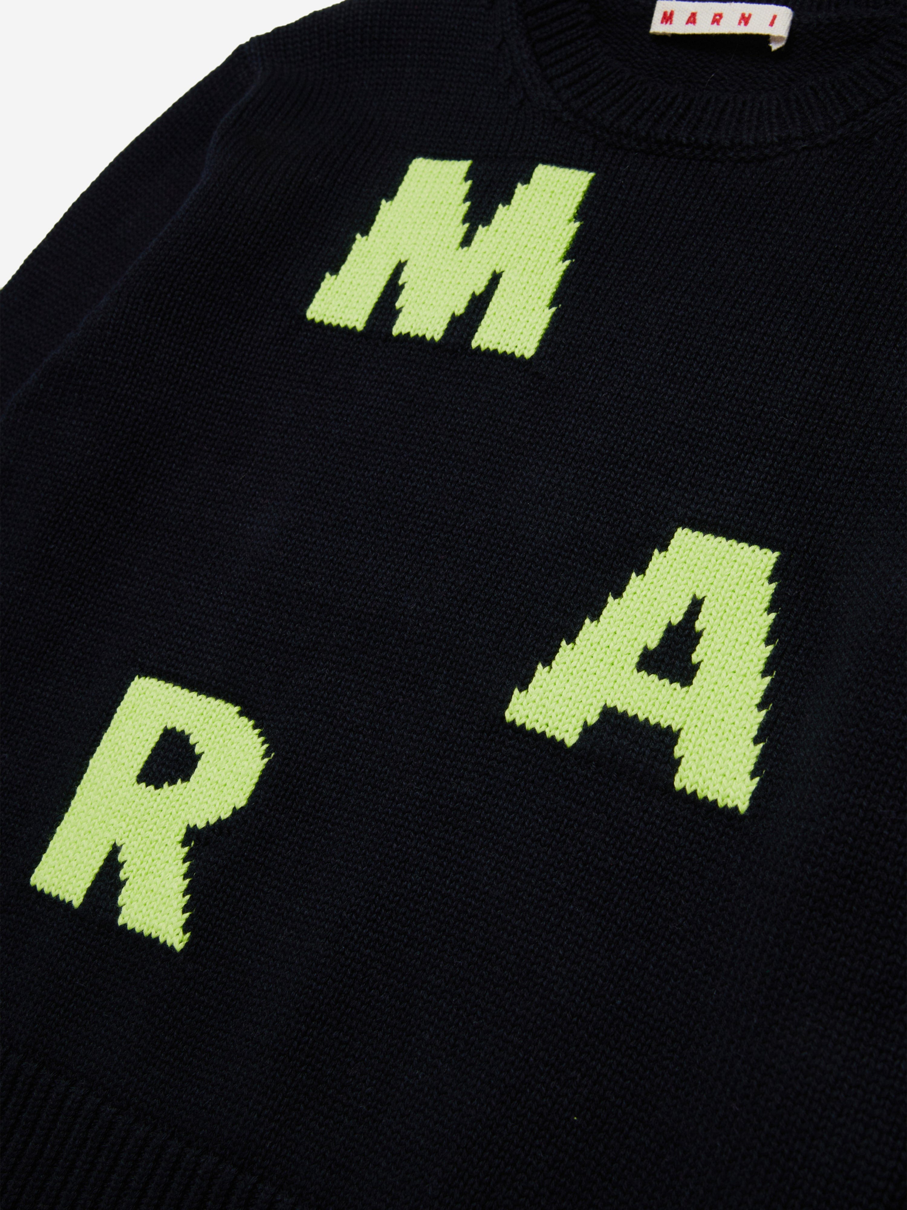MARNI Kids Logo Jumper in Black Clearance Eastbay
