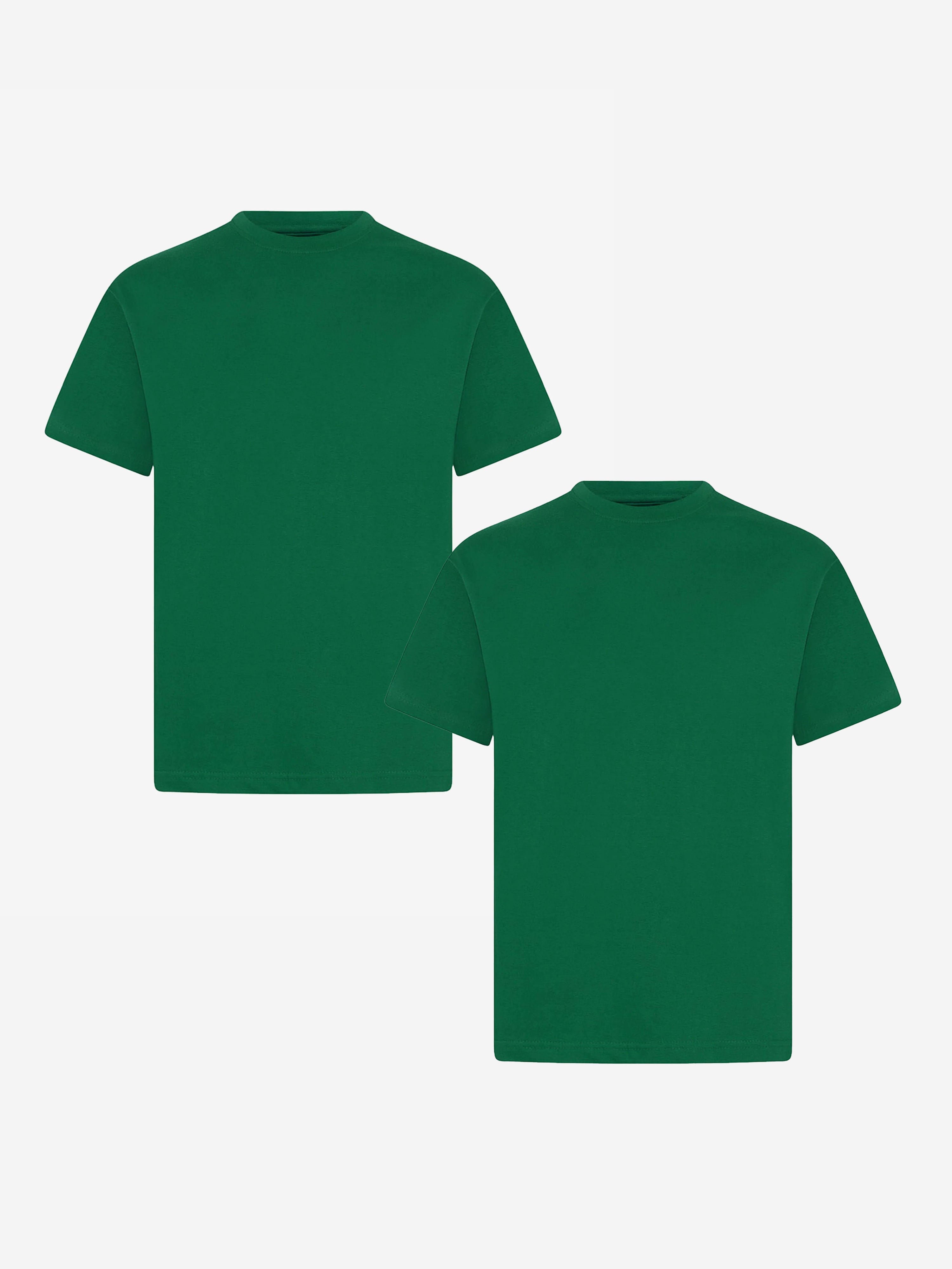 Zeco Kids School Crew Neck T-Shirt (Twin Pack) in Green Discount View