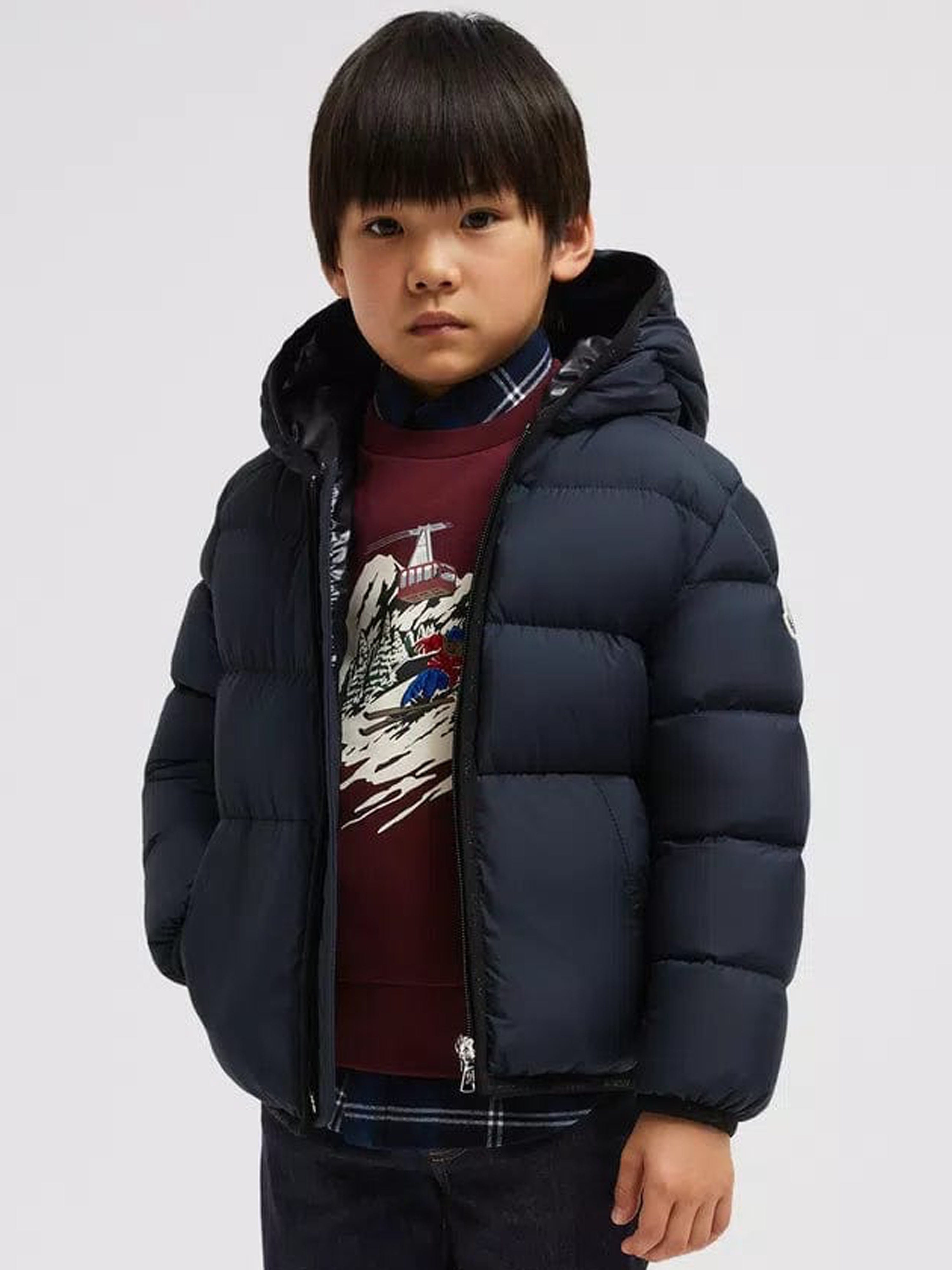 Moncler Enfant Boys Down Padded Mattan Jacket in Navy Buy Cheap Footlocker Finishline
