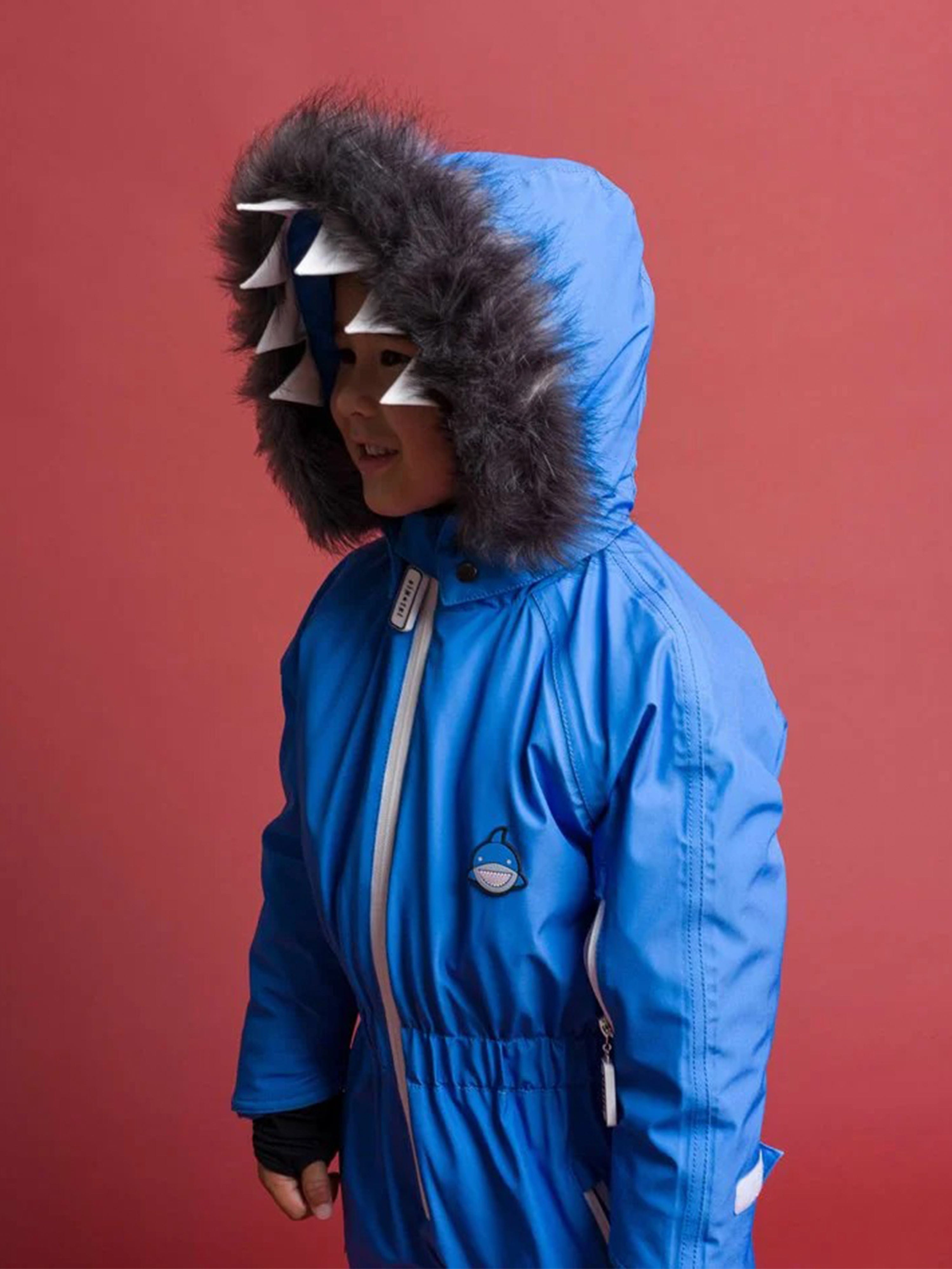 Roarsome Boys Reef The Shark Snowsuit in Blue Discount For Nice
