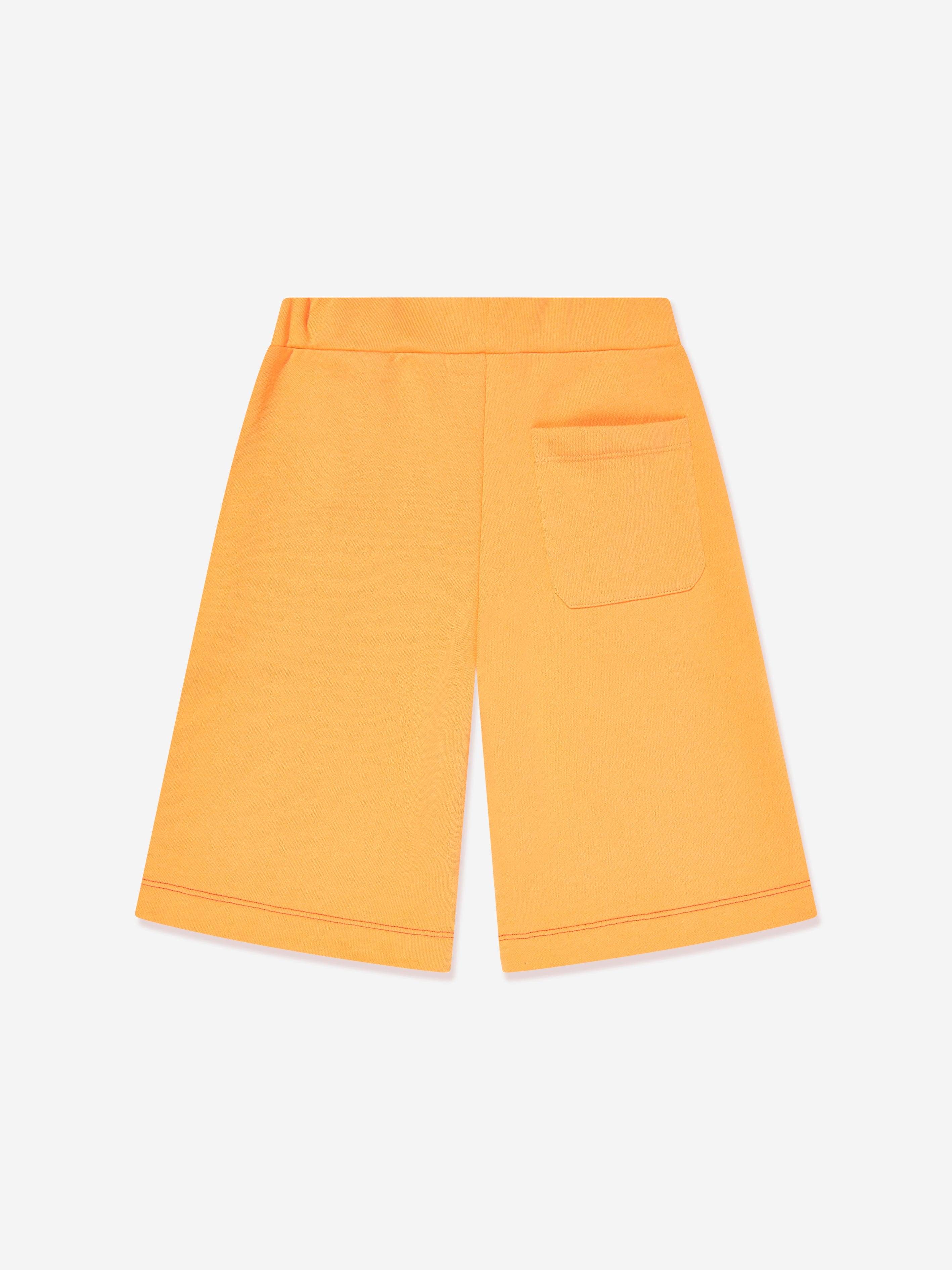 Boys Logo Jersey Shorts in Orange Free Shipping 100% Guaranteed