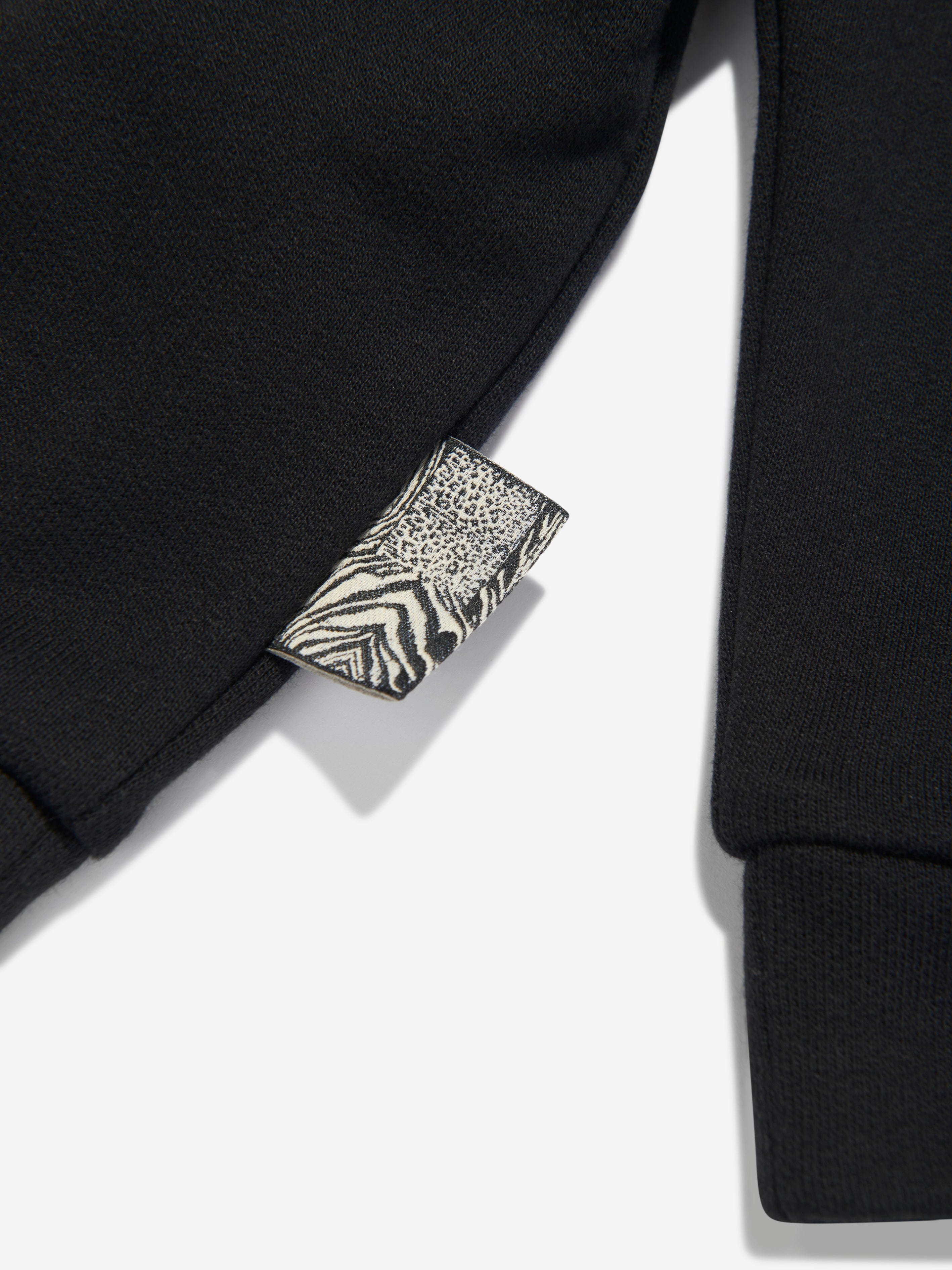 Roberto Cavalli Boys Tiger Hoodie in Black Buy Cheap For Cheap