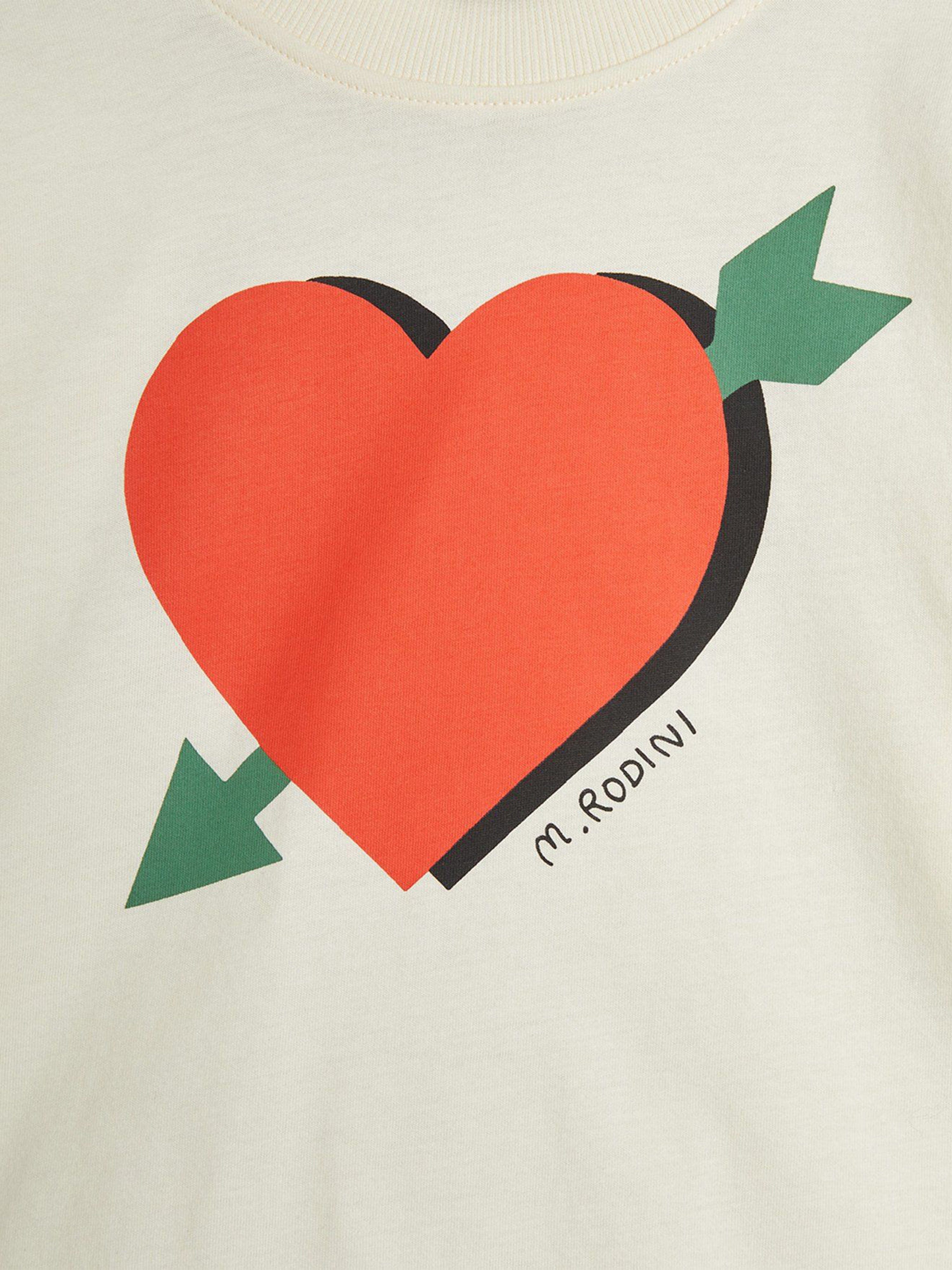 Girls Arrowed Heart Long Sleeve T-Shirt in Ivory Cheap 2025 Newest