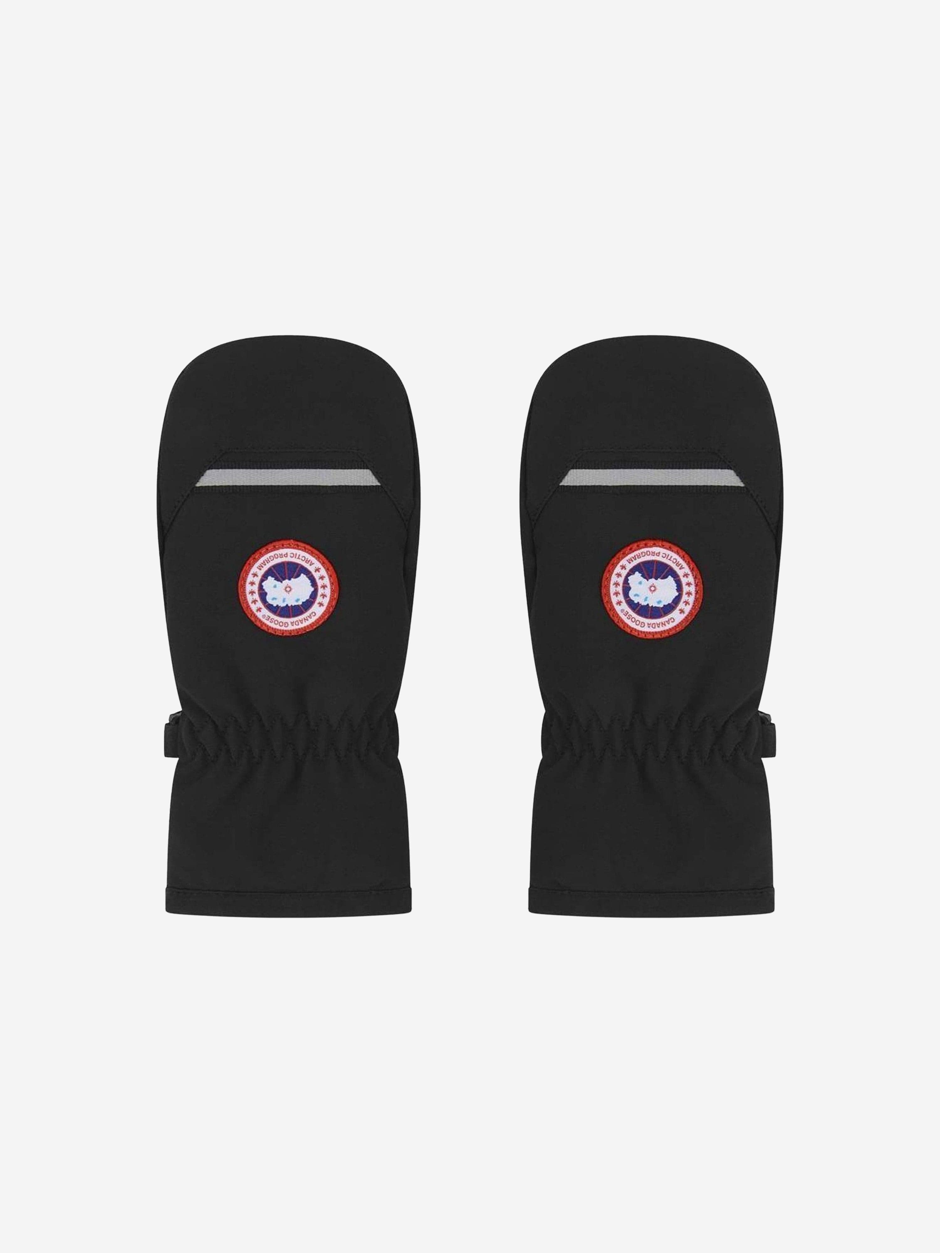 Canada Goose Kids Arctic Down Mittens in Black Countdown Package