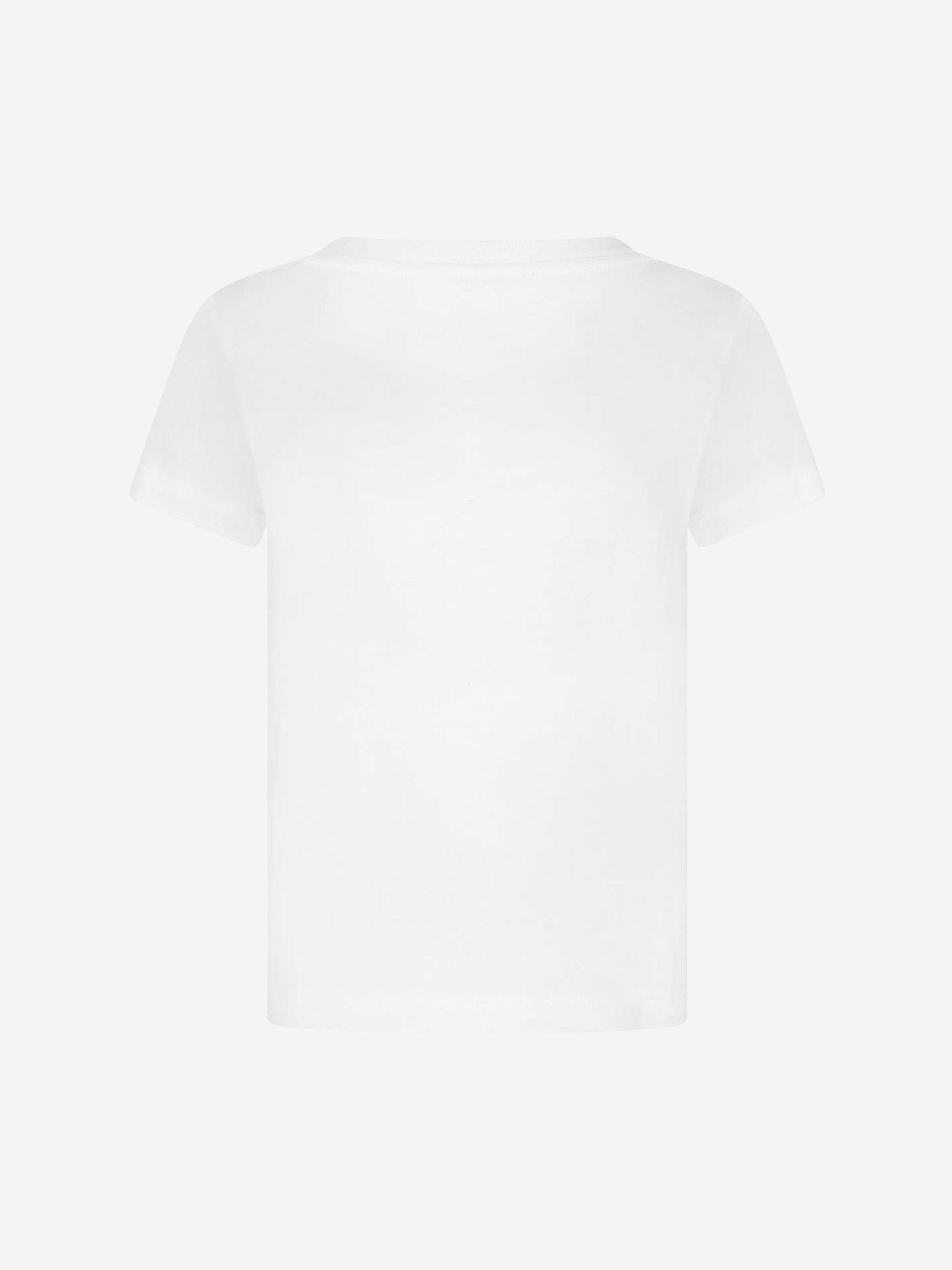 Lacoste Boys Logo T-Shirt in White Sale With Credit Card