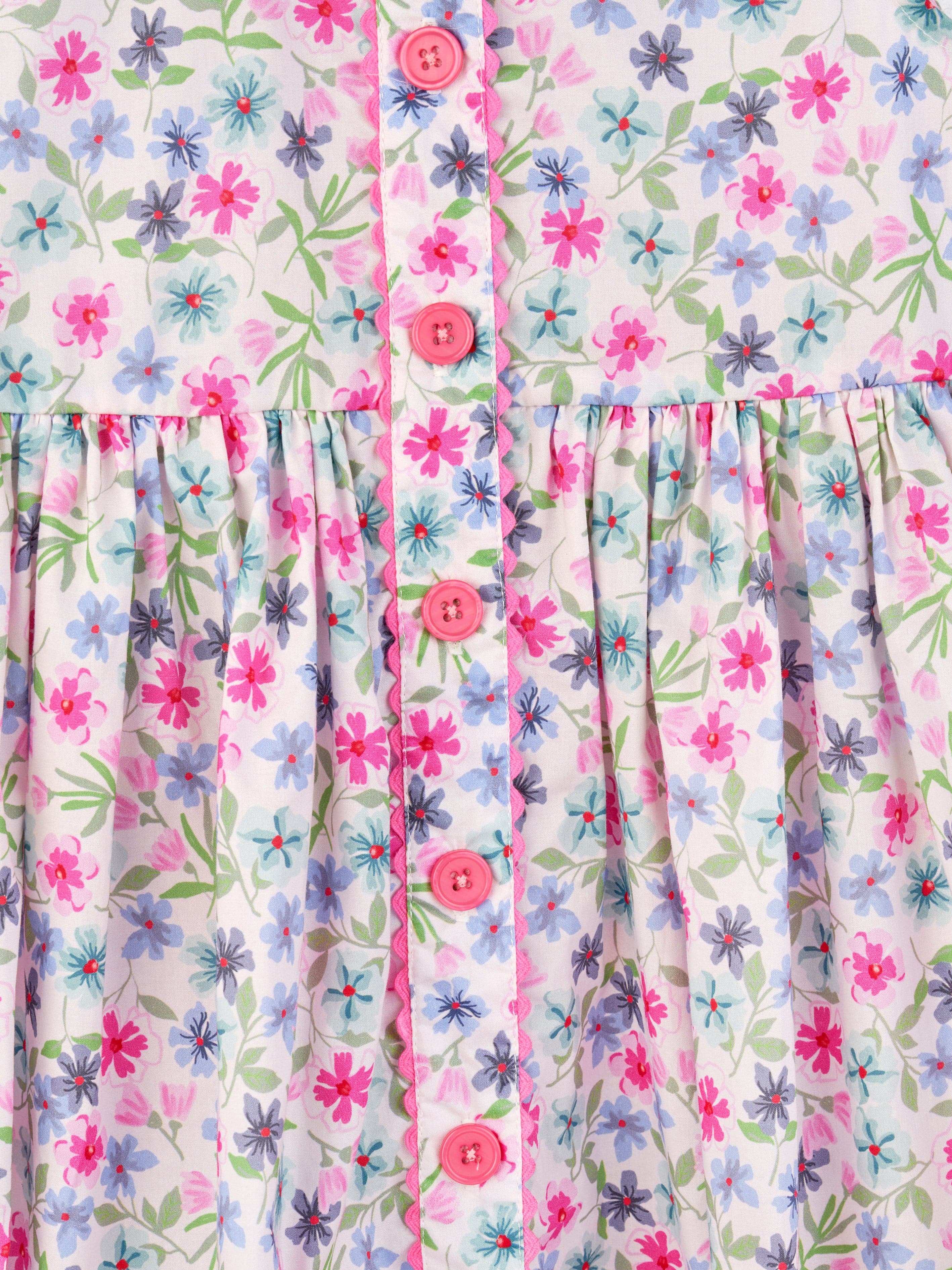 Rachel Riley Girls Aster Sleeveless Button Front Dress in Pink Buy Cheap Very Cheap