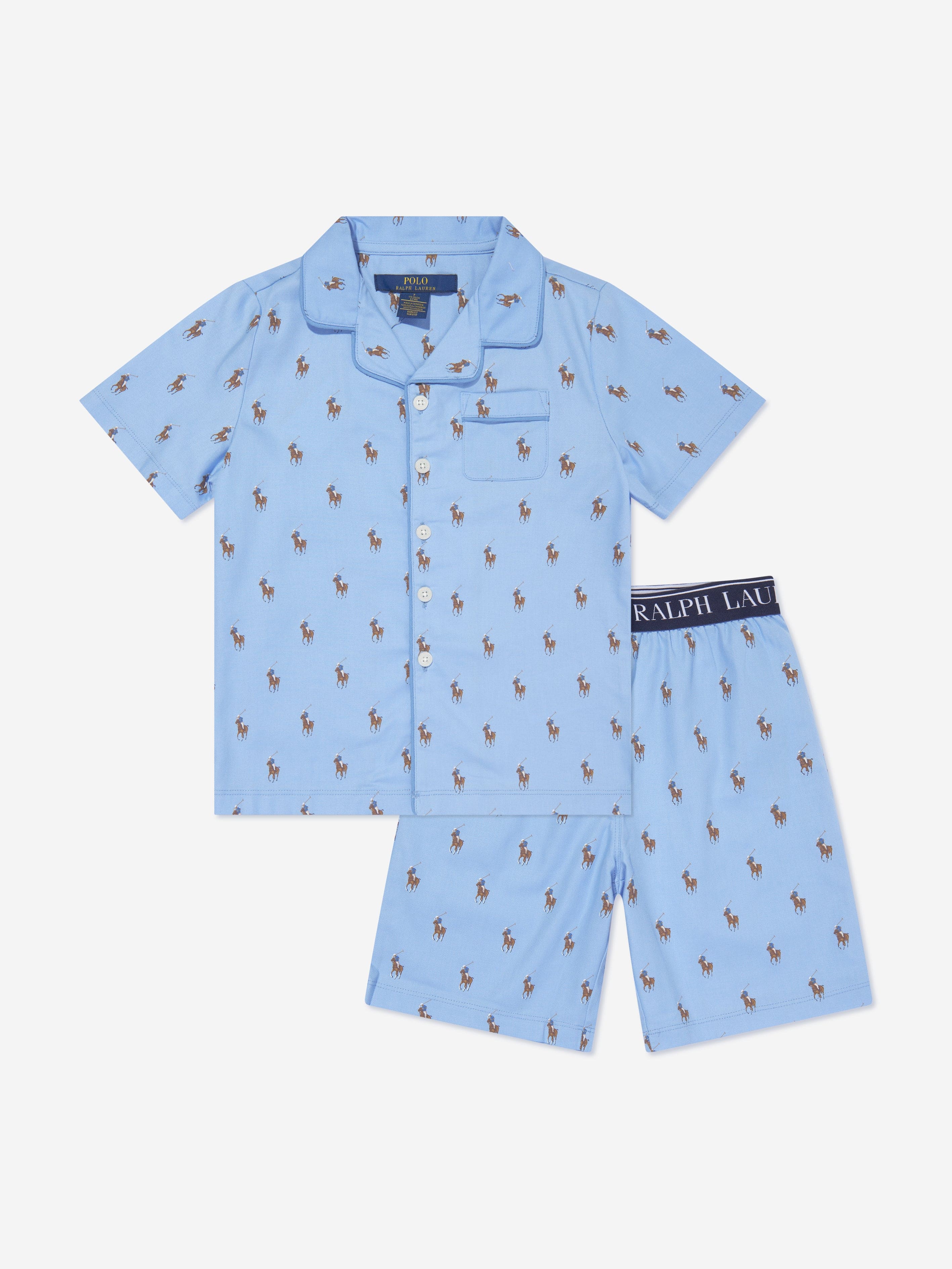Ralph Lauren Boys Pyjamas Short Set in Blue Buy Cheap For Nice