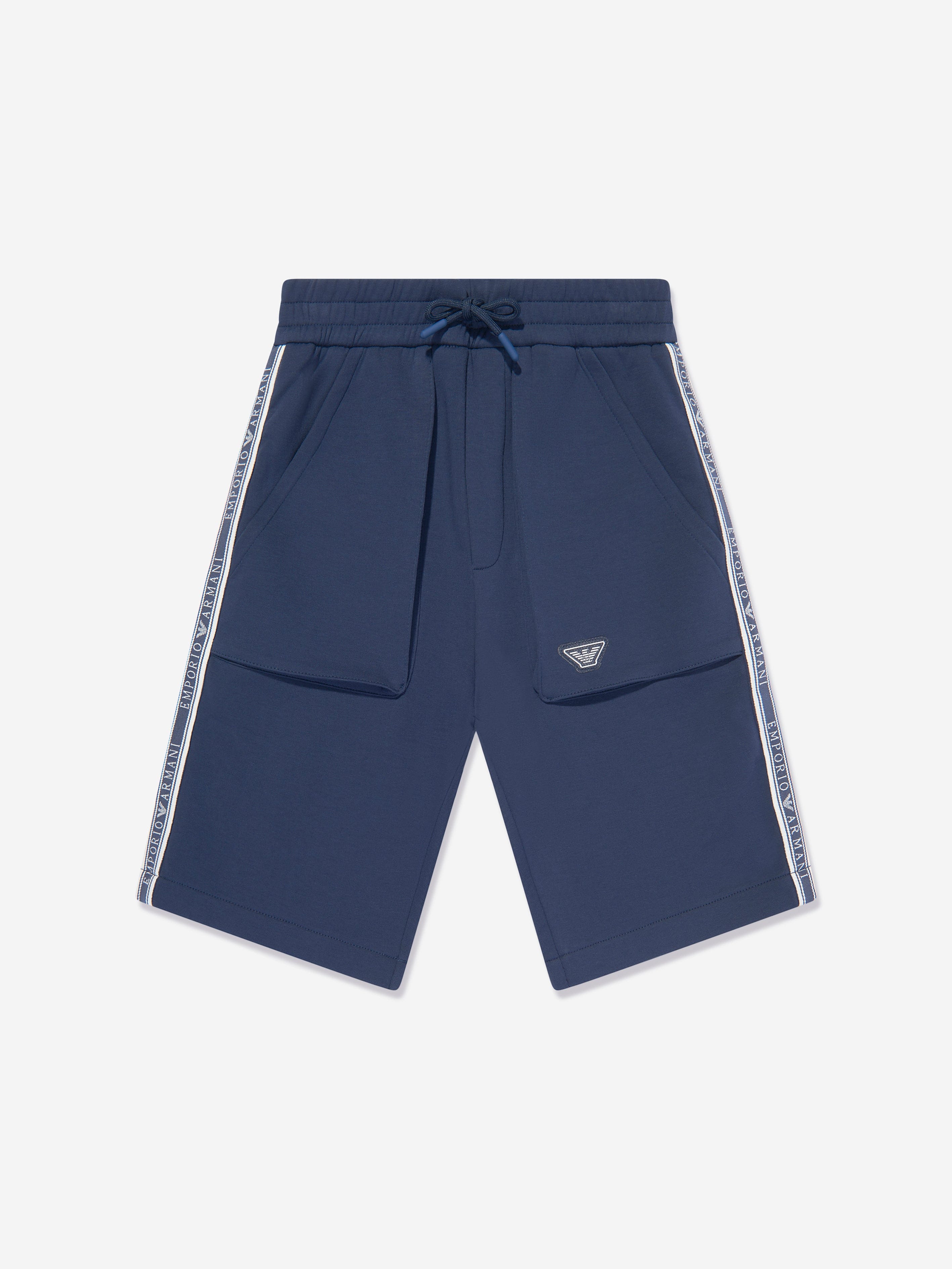 Emporio Armani Boys Logo Bermuda Shorts in Navy Free Shipping For Sale