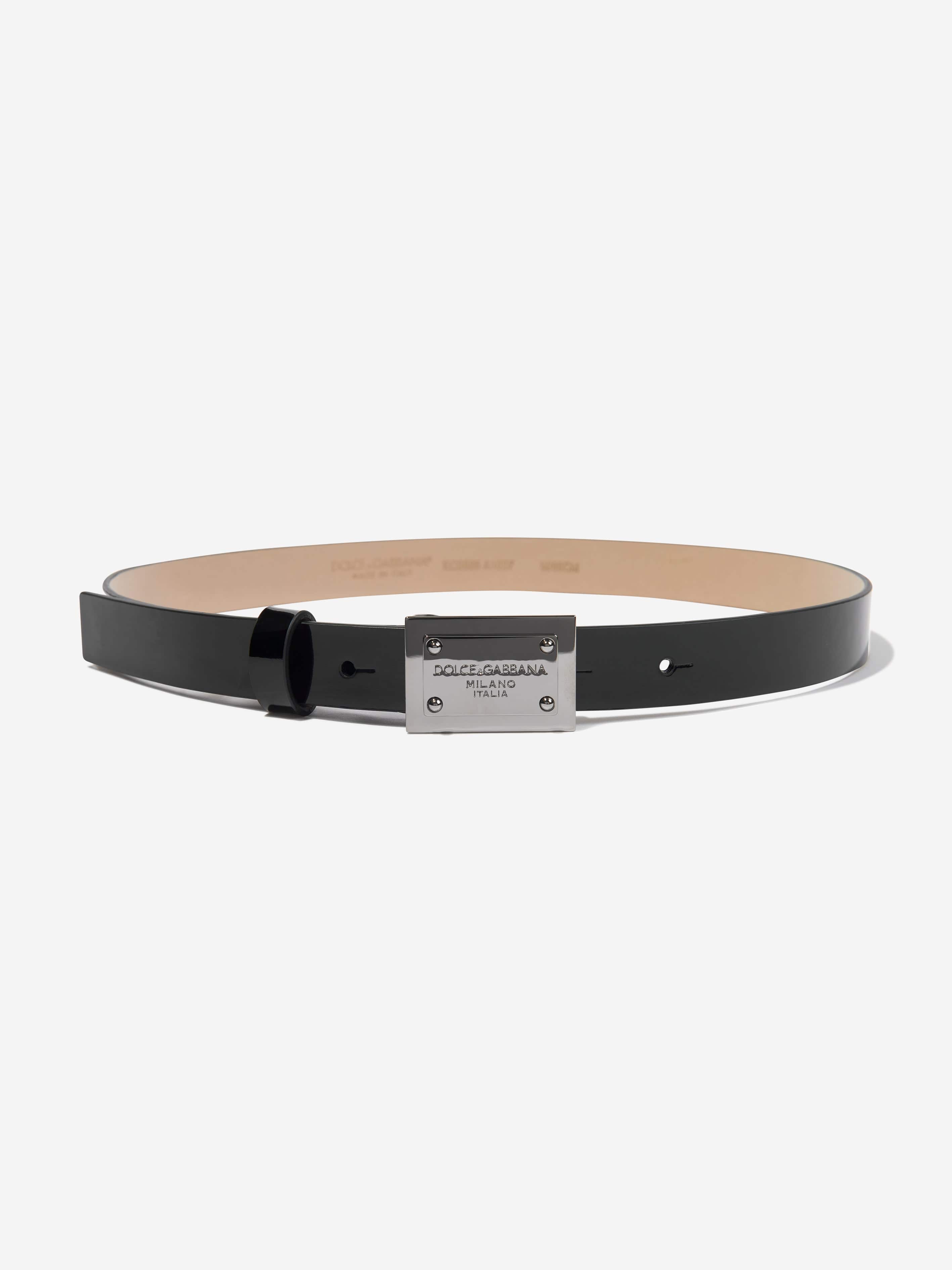 Dolce & Gabbana Boys Leather Belt in Black Cheap Get To Buy