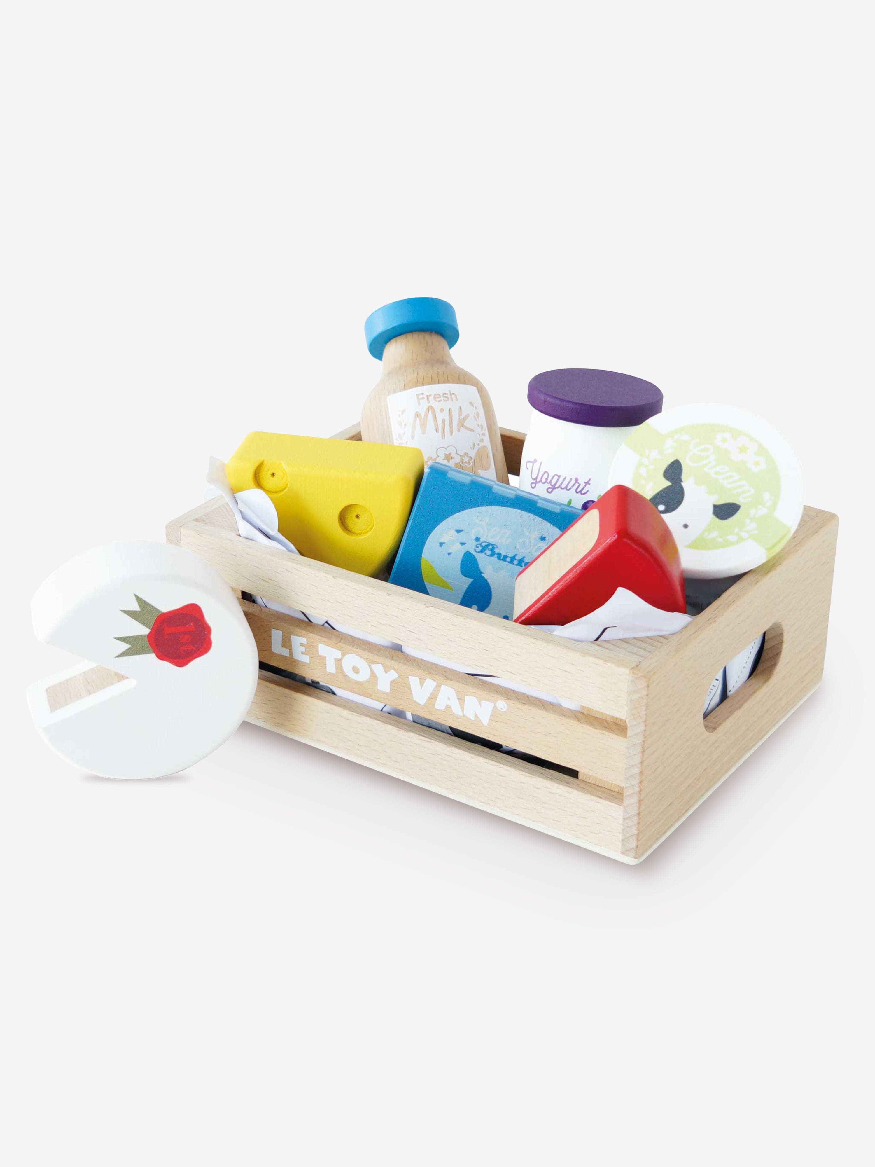 Cheese & Dairy Wooden Market Crate-8 Piece (W:16cm D:11.8cm H:6cm) Sale Genuine