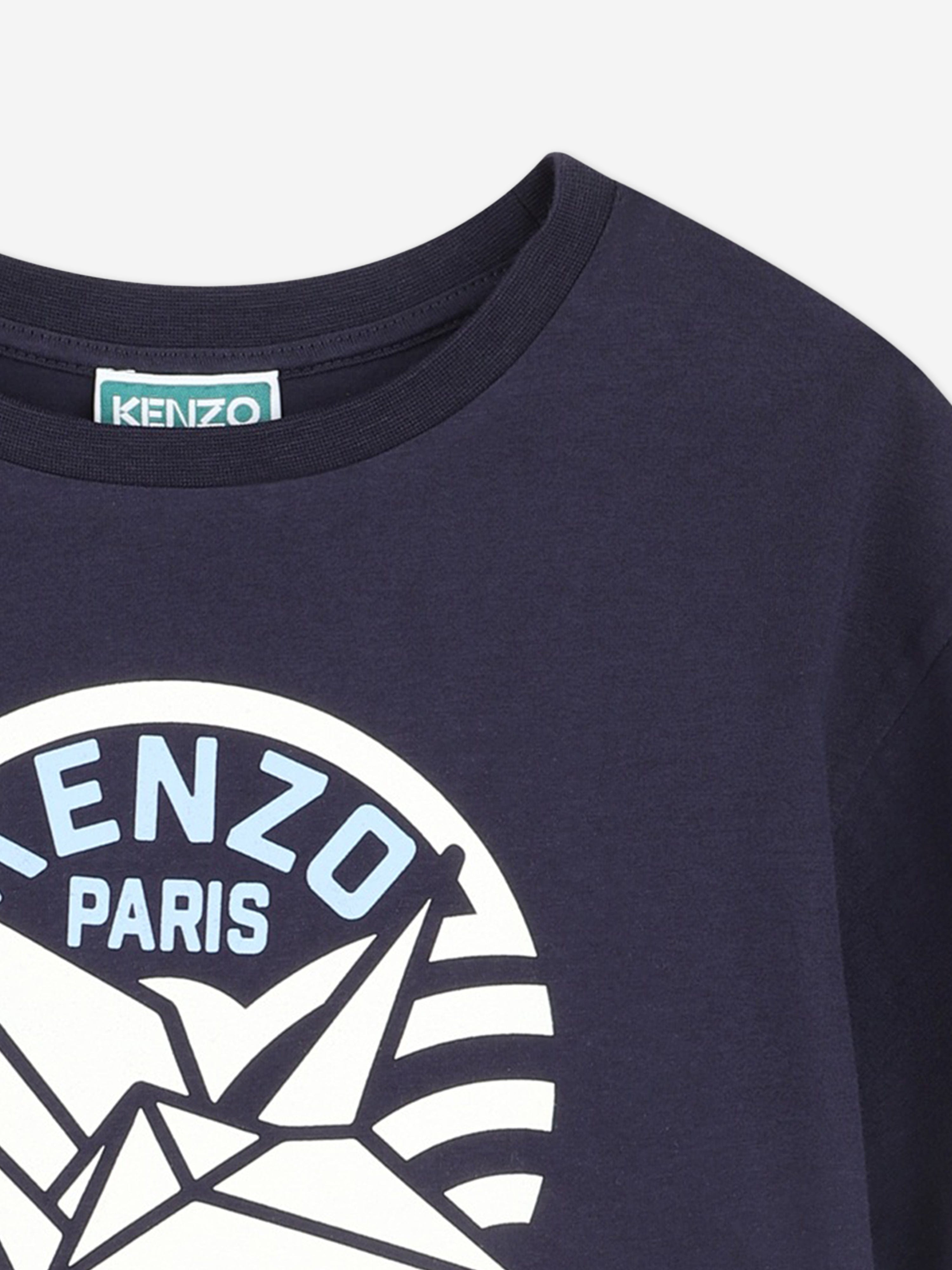 Girls Logo T-Shirt in Navy New Arrival For Sale