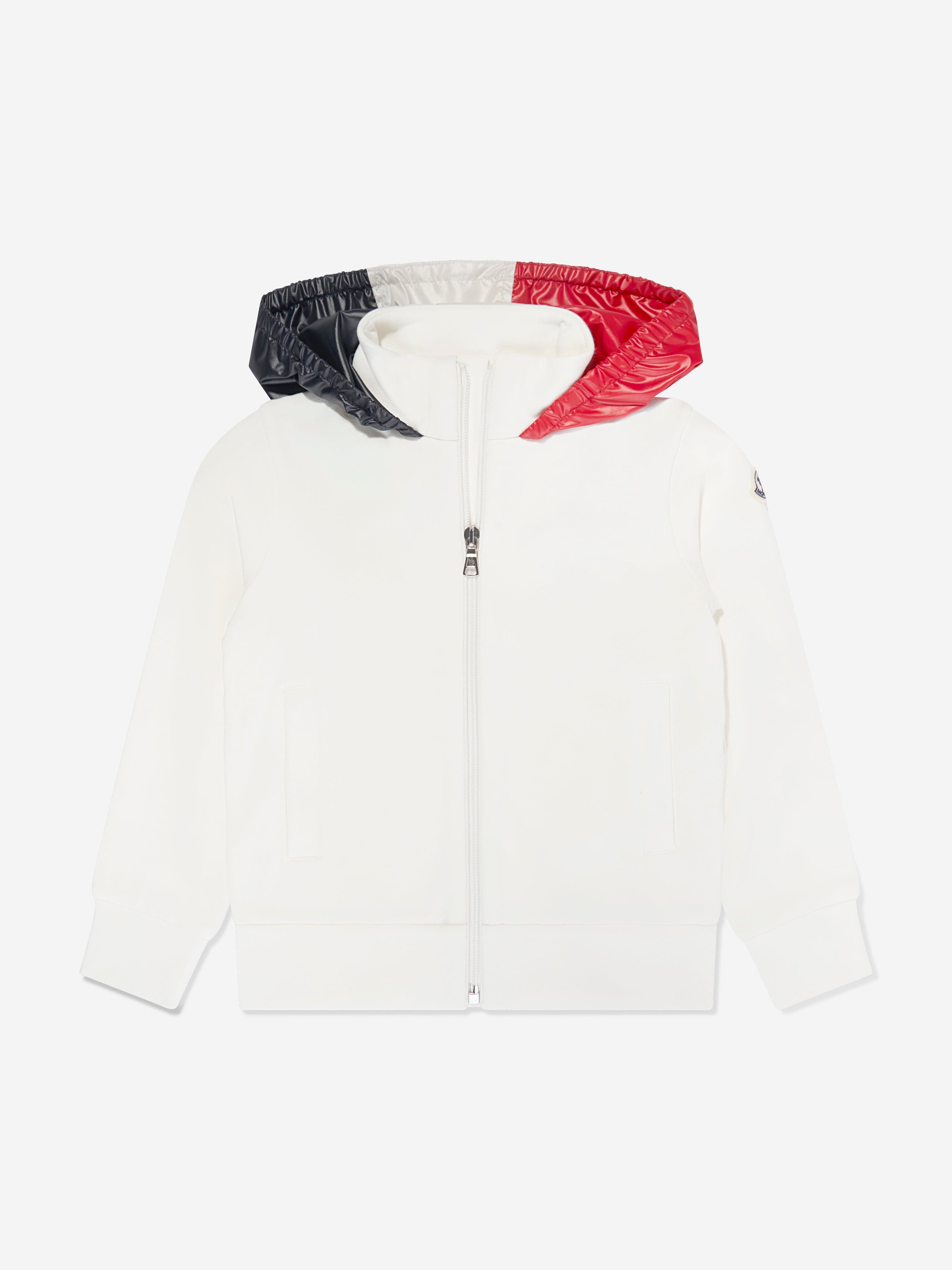 Moncler Enfant Boys Zip Up Top in White Reliable Online