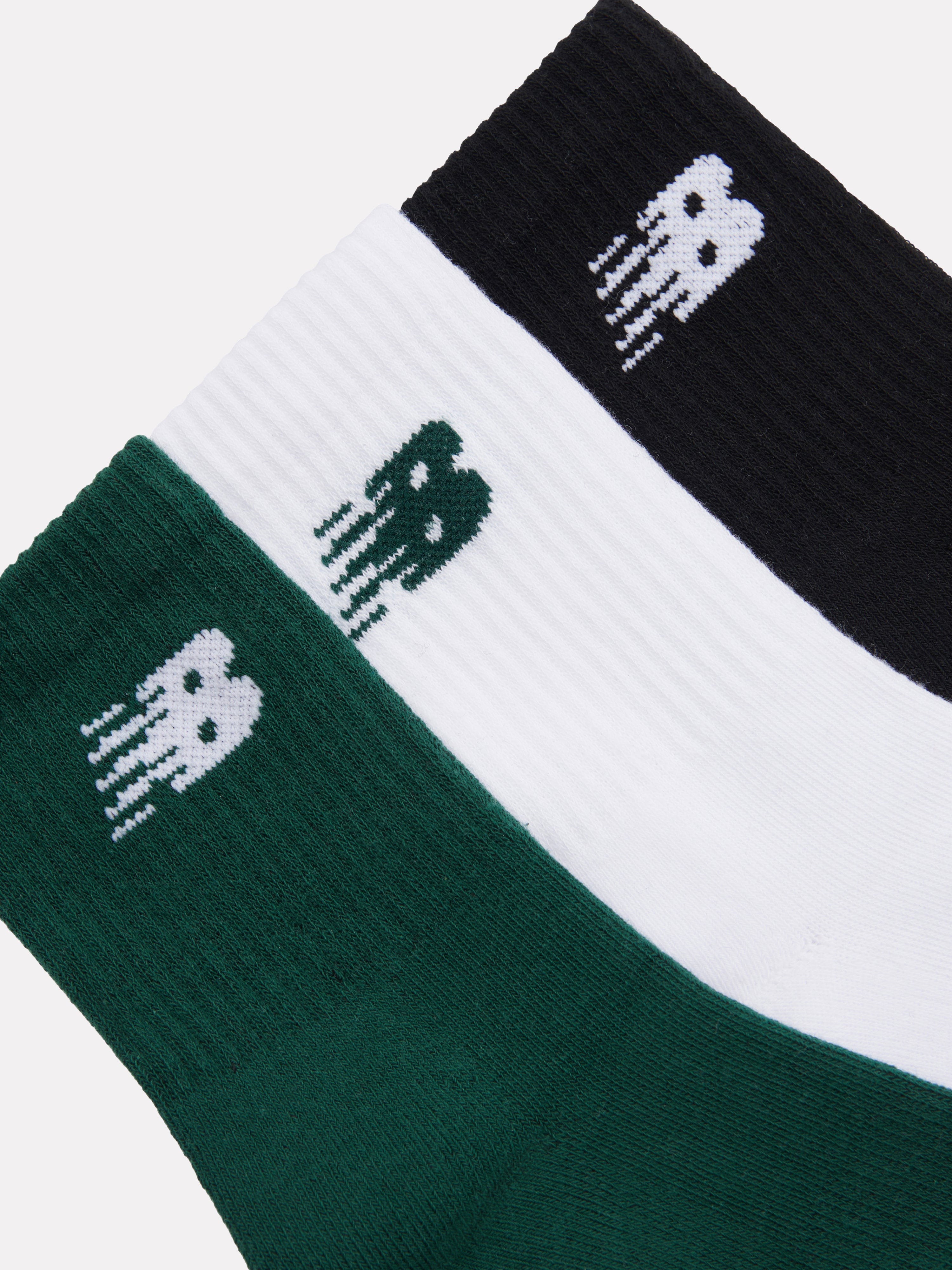New Balance Boys 3 Pack Sport Socks Set in Multicolour Outlet
