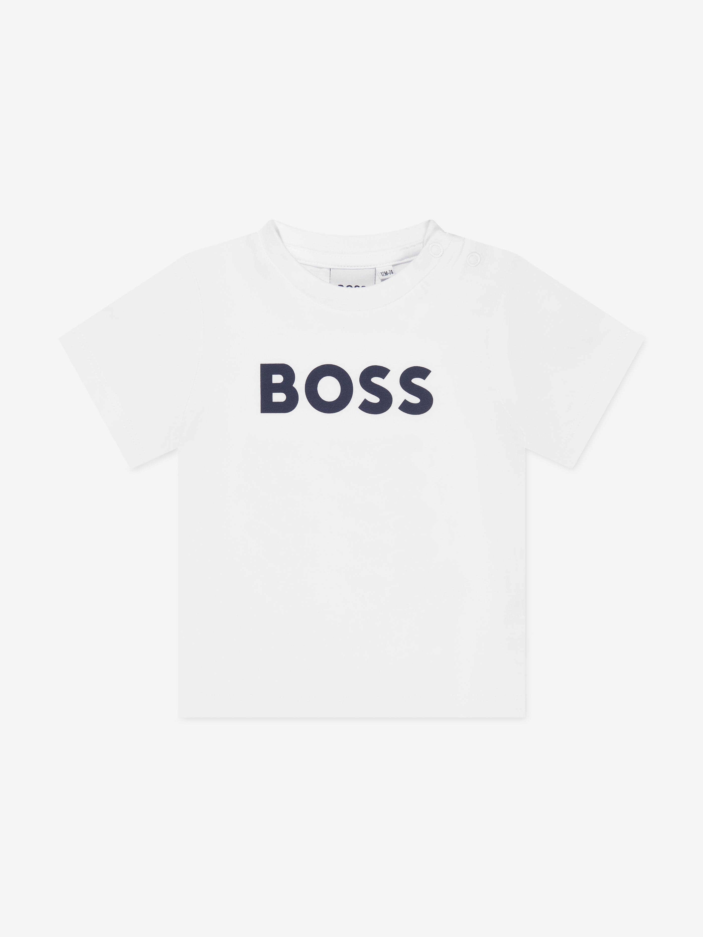 BOSS Baby Boys Logo T-Shirt in White Popular Online