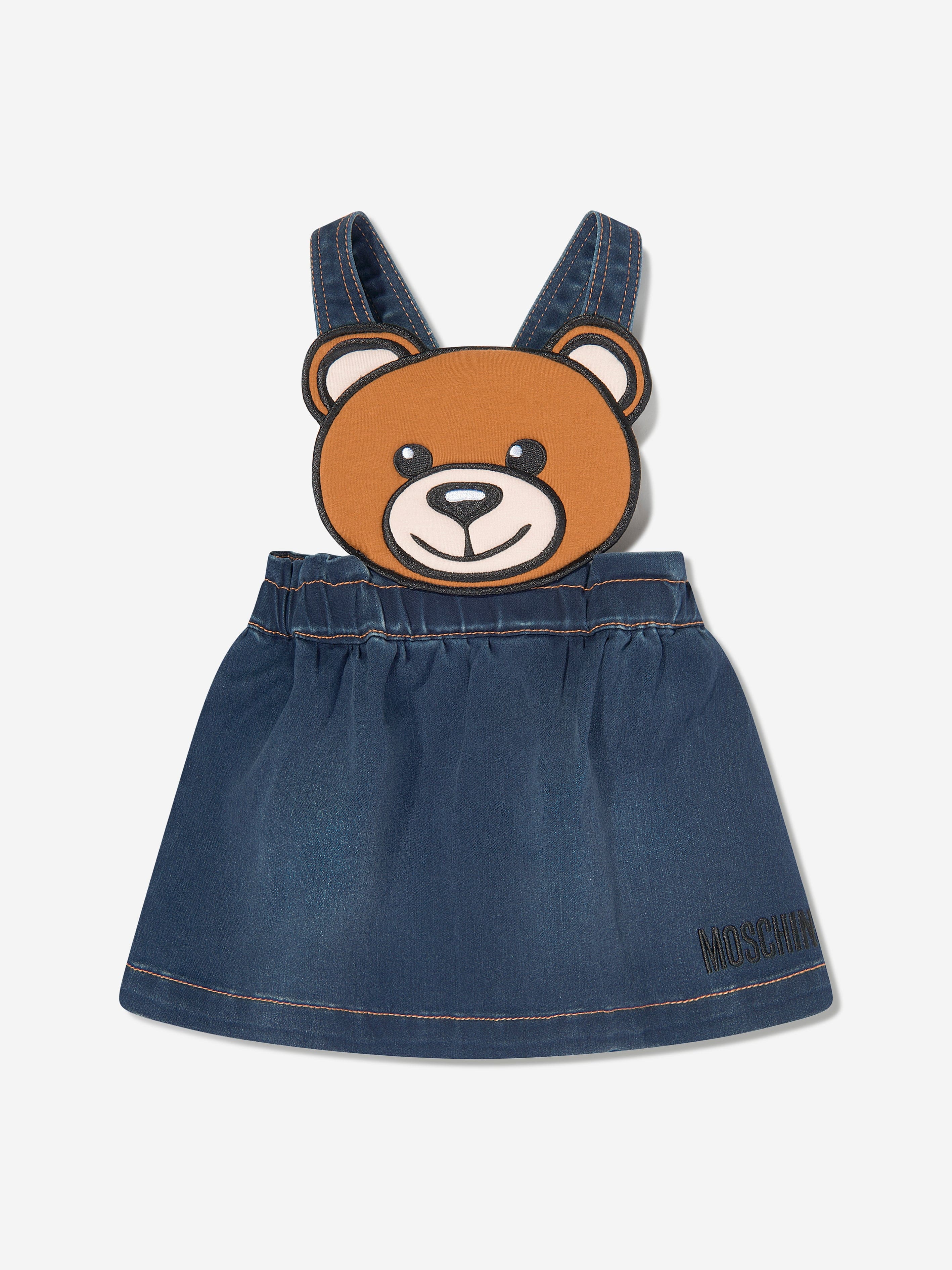 Moschino Baby Girls Bear Skirt Set in Ivory Clearance 100% Guaranteed