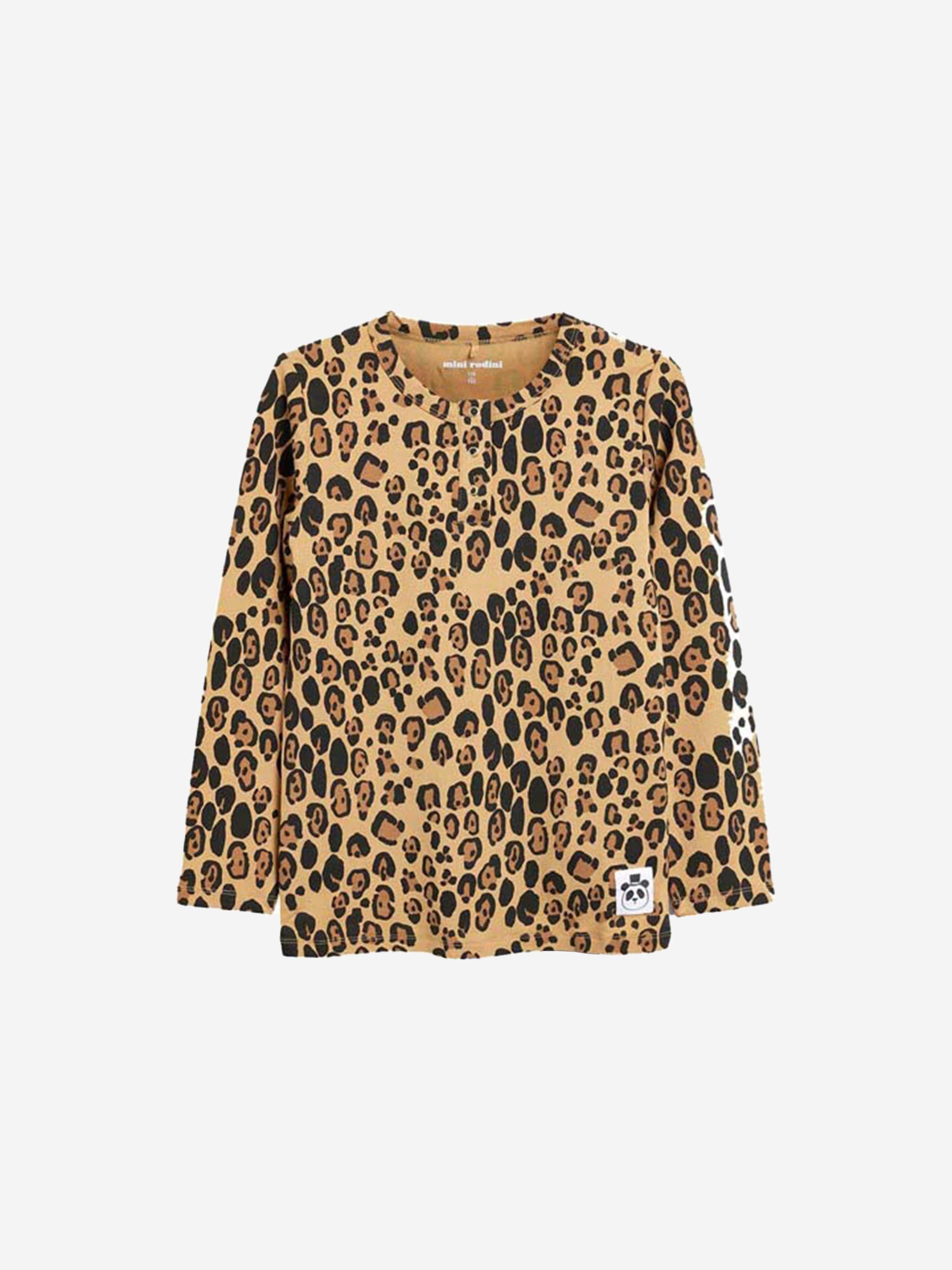 Mini Rodini Boys T-Shirt - Leopard Print T-Shirt Outlet Fashion Style