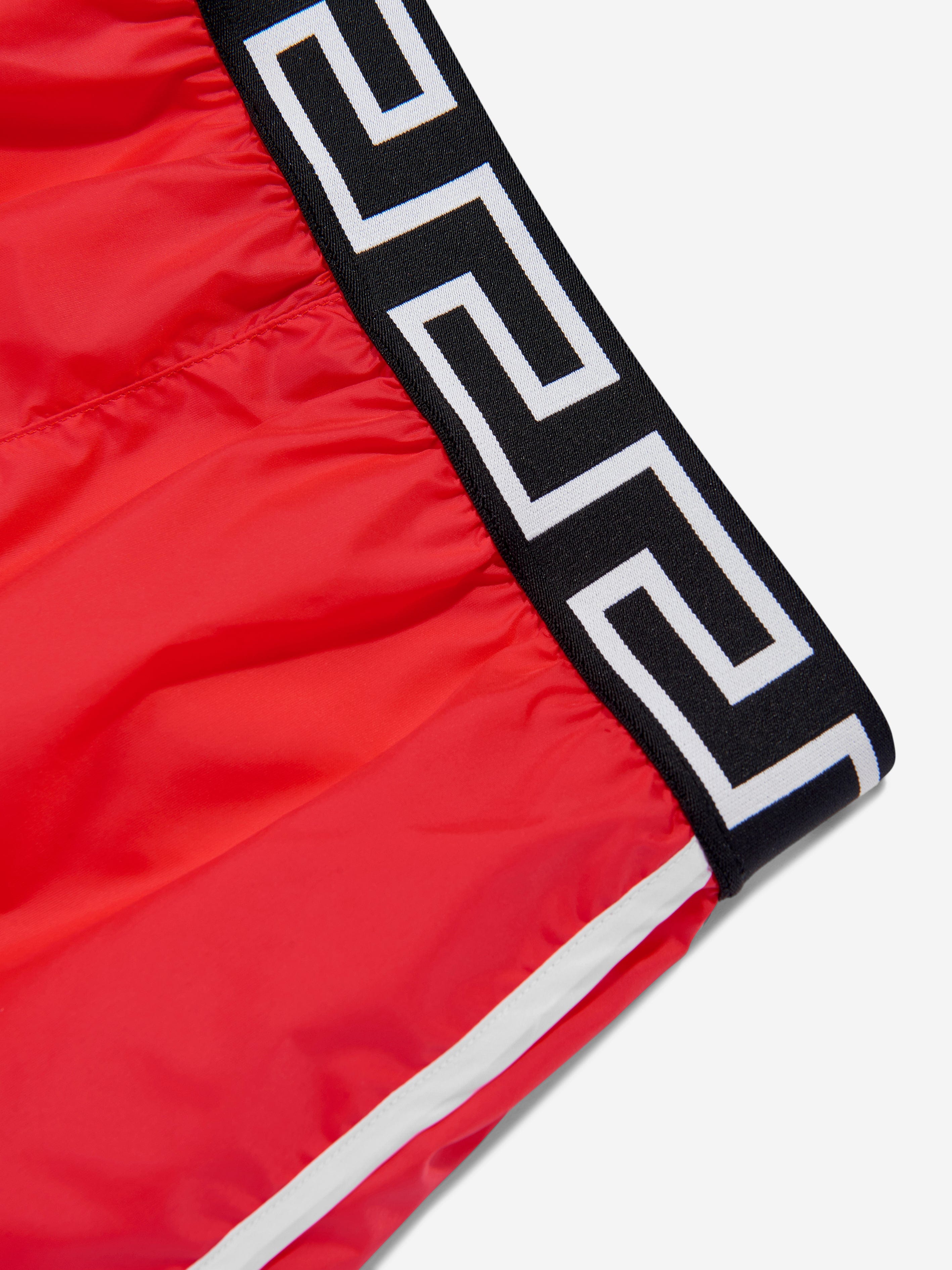 Versace Boys Anchor Crest Swim Shorts in Red 2025 New For Sale